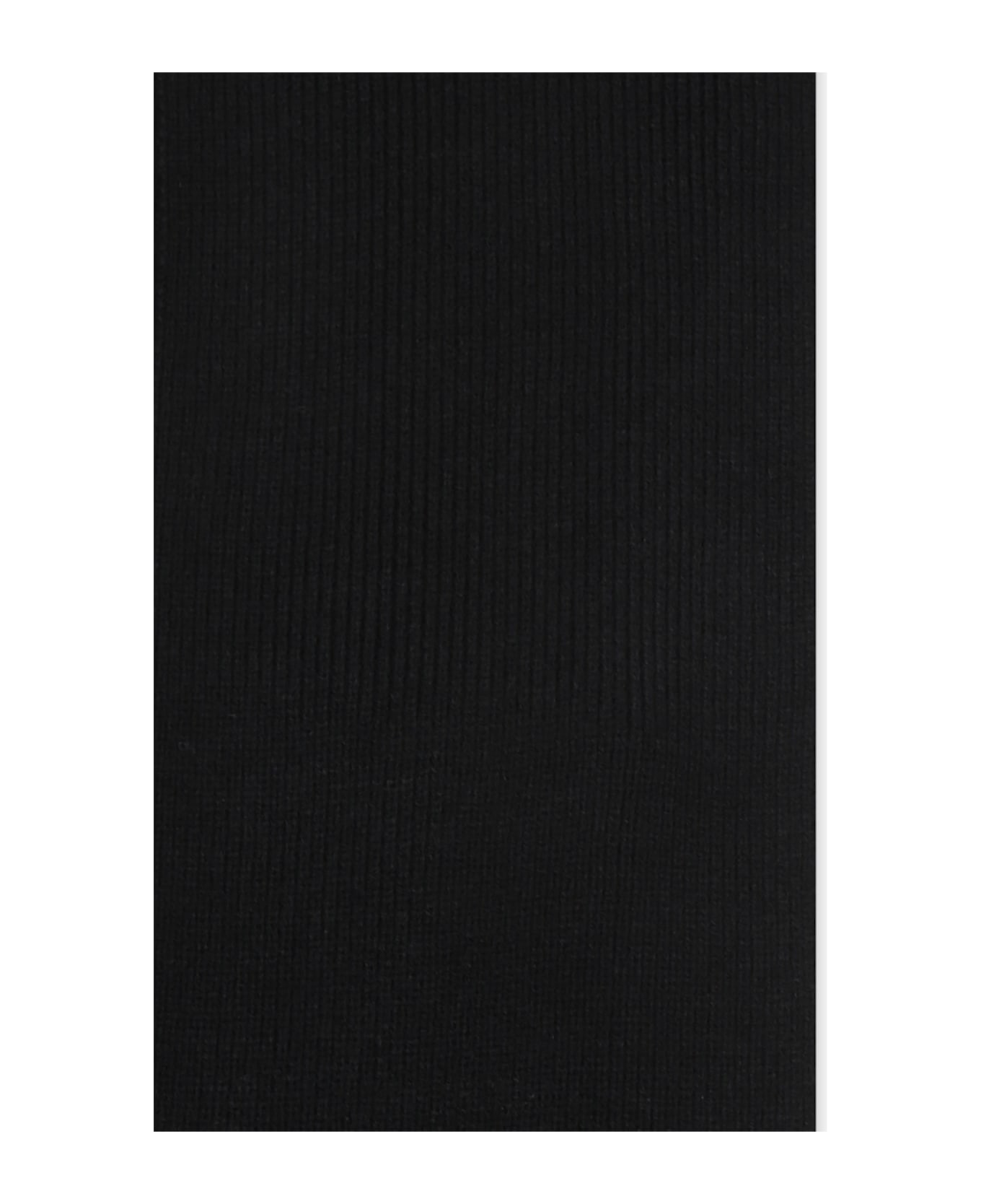 Diesel Black Scarf For Kids With Logo - Black