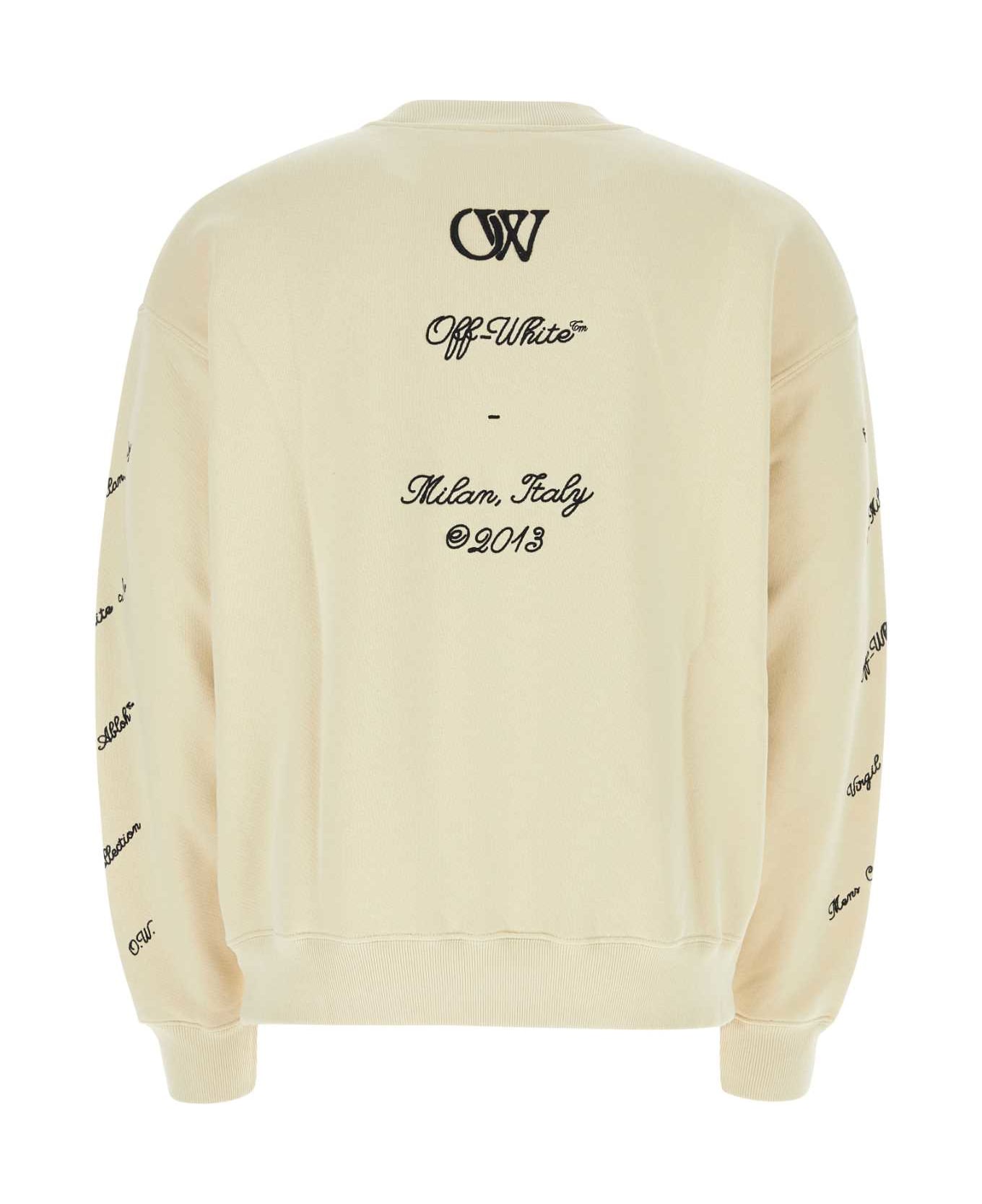 Off-White Sand Cotton Sweatshirt - 0310