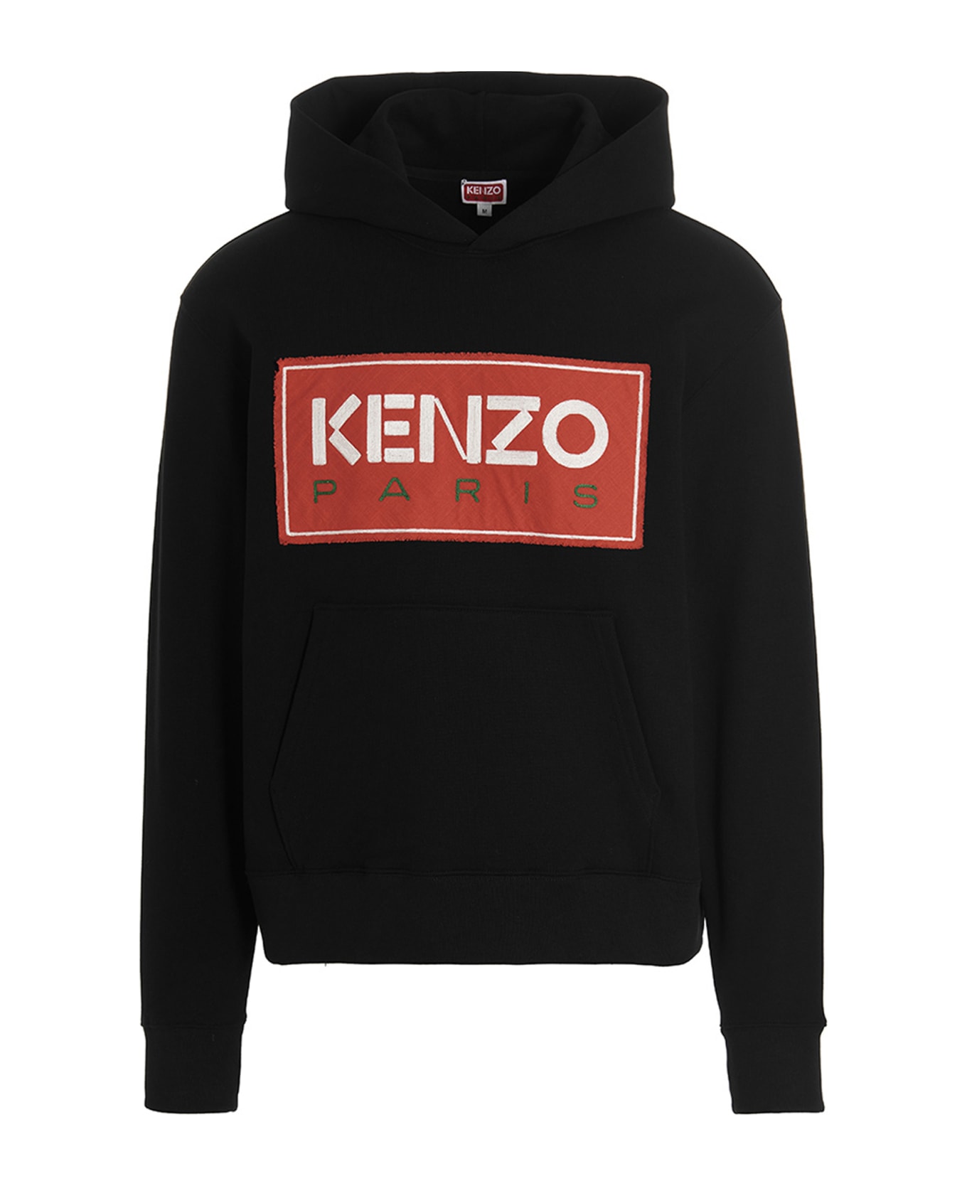 Kenzo Logo Embroidery Hoodie - Nero