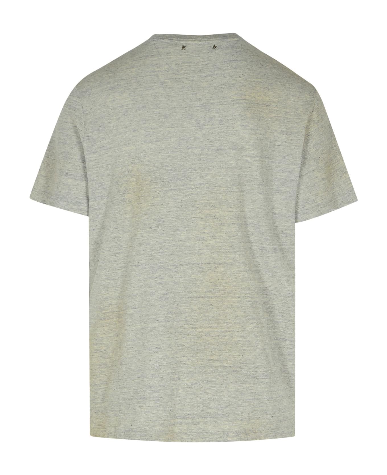 Golden Goose Gray Cotton T-shirt - Red シャツ