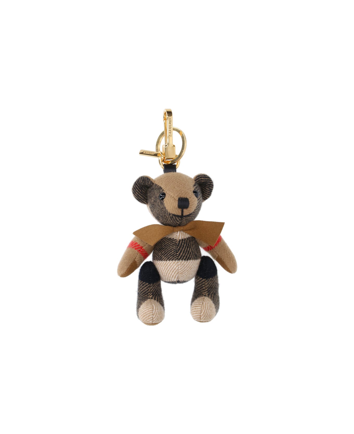 Burberry "thomas" Teddy Bear Keyring Charm - Beige