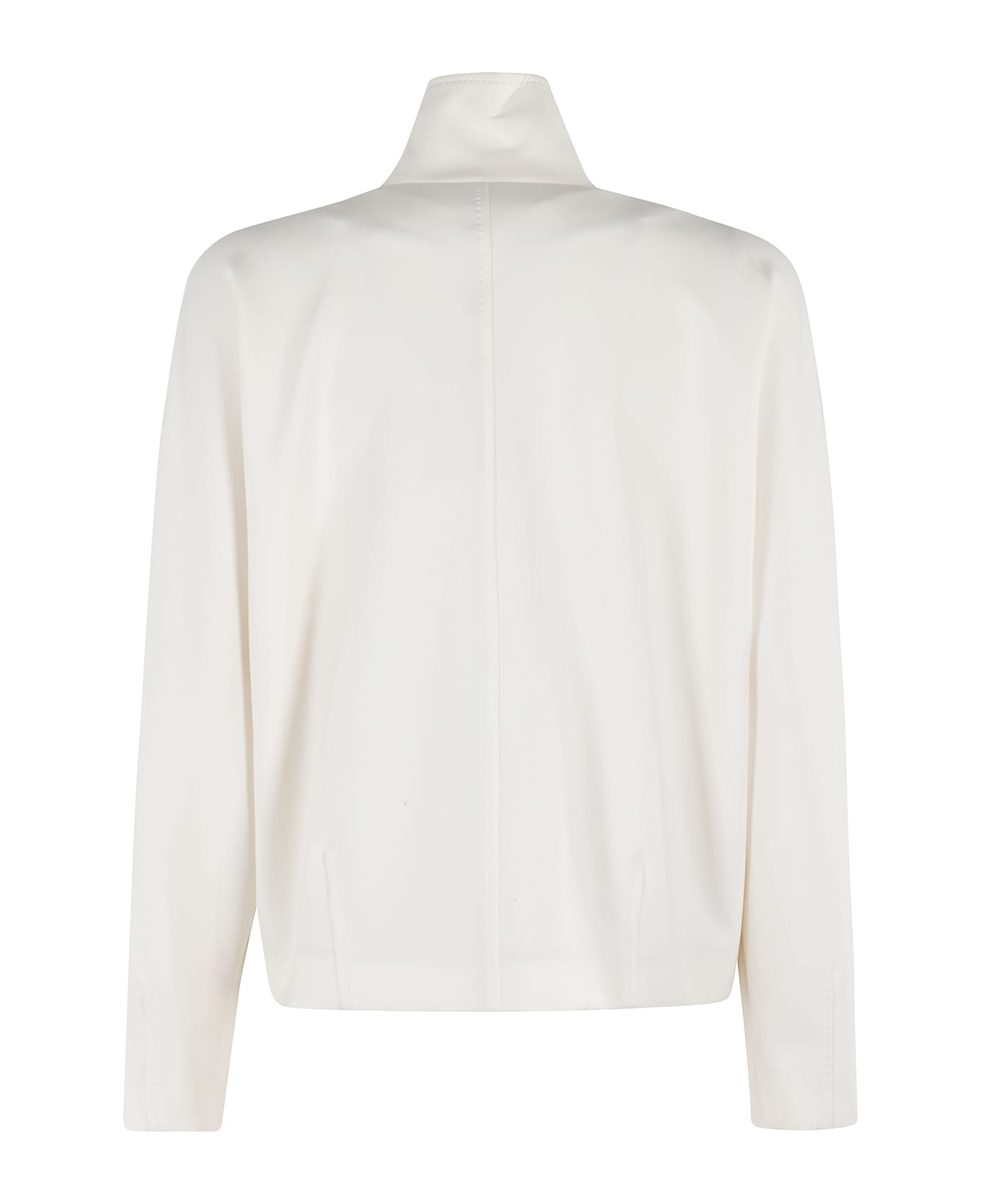 Max Mara Zip-up High Neck Jacket - Bianco