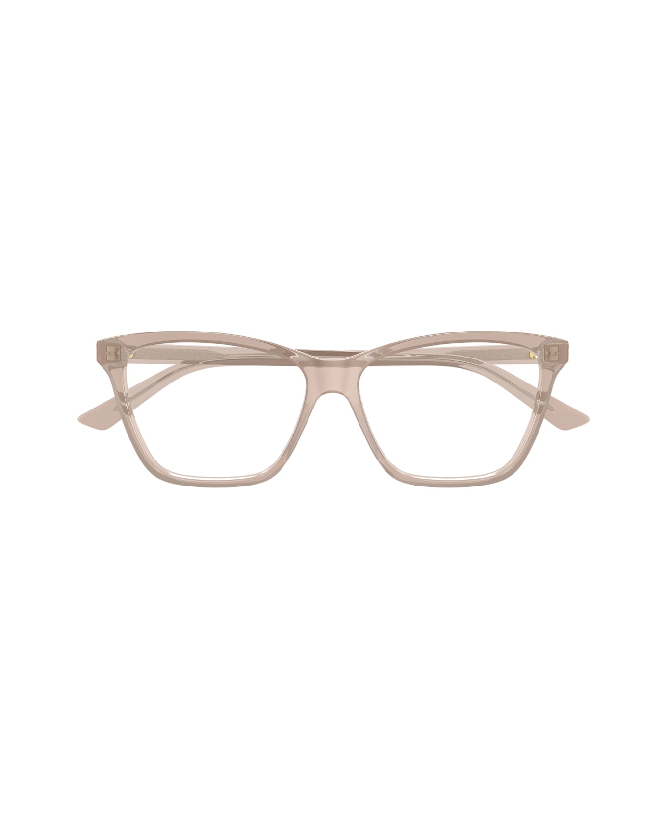 Bottega Veneta Eyewear Bottega Veneta Bv1421o Linea Logo 004 Brown Transparent Glasses - Beige
