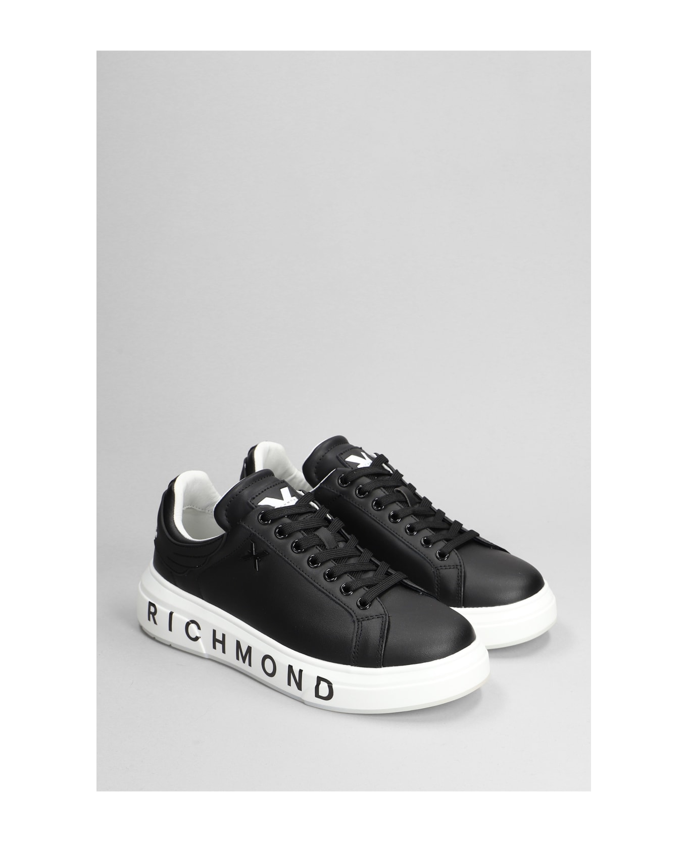 John Richmond Sneakers In Black Leather - black スニーカー