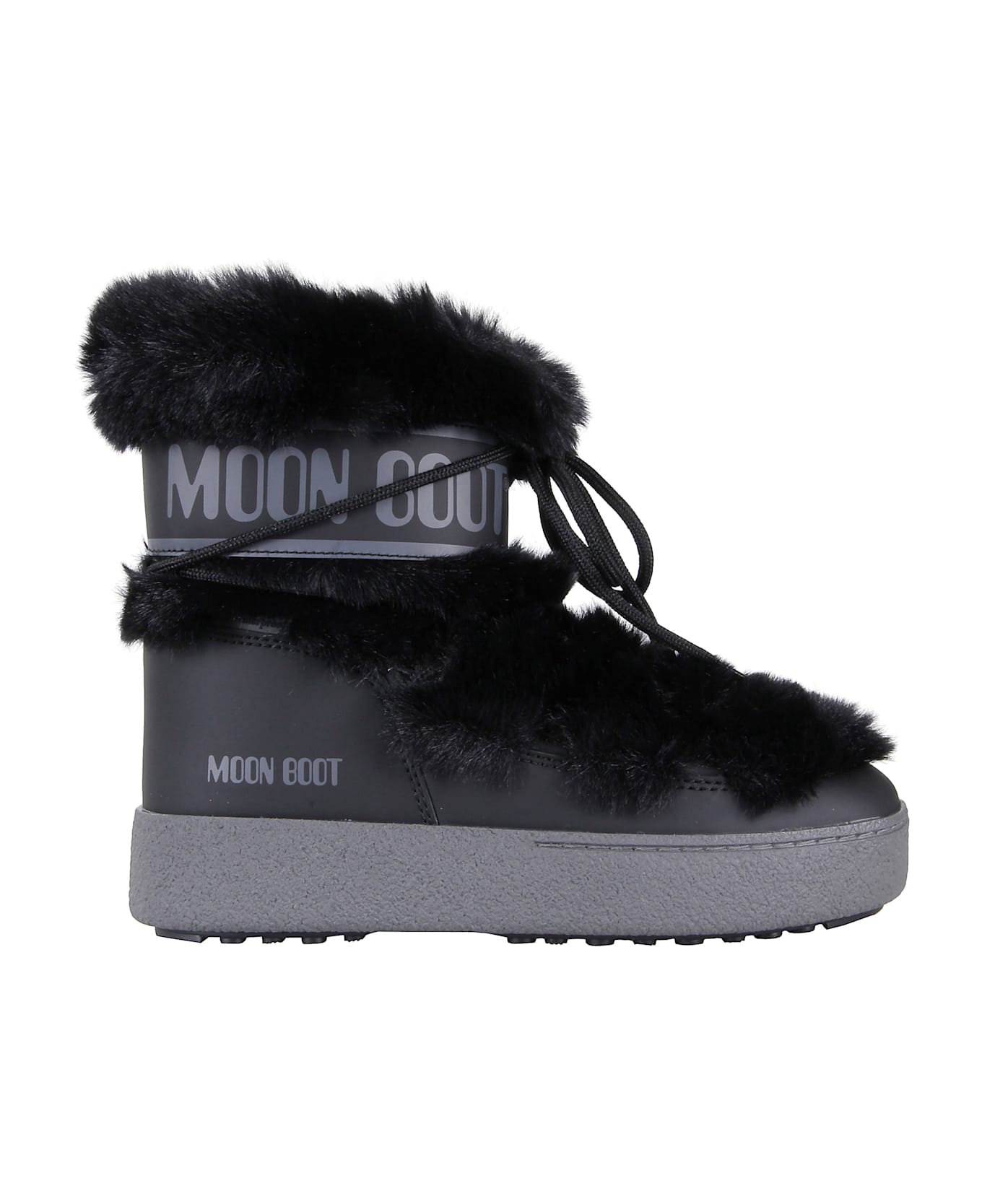 Moon Boot Ltrack Faux Fur Wp - Black