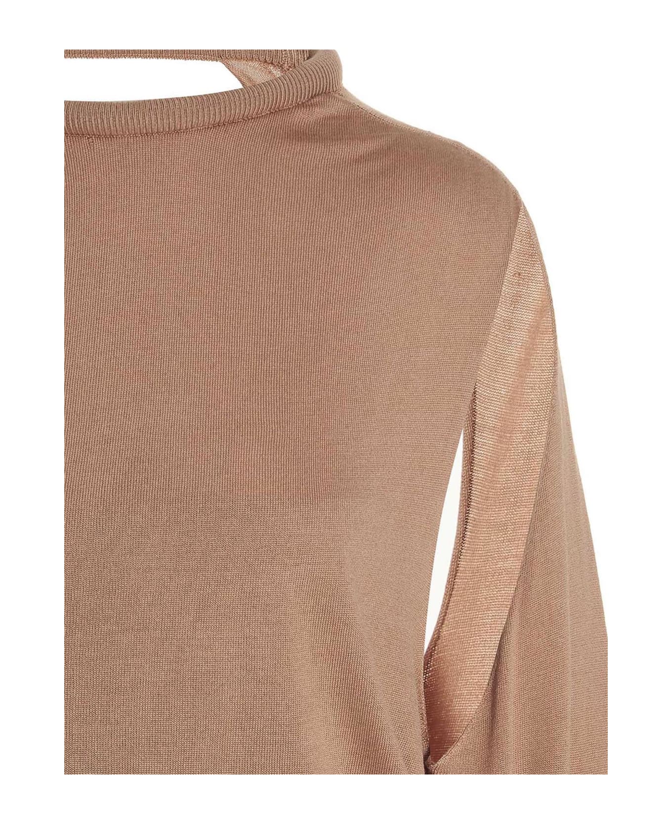 Ramael Cut Out Insert Top Sweater - Beige ニットウェア