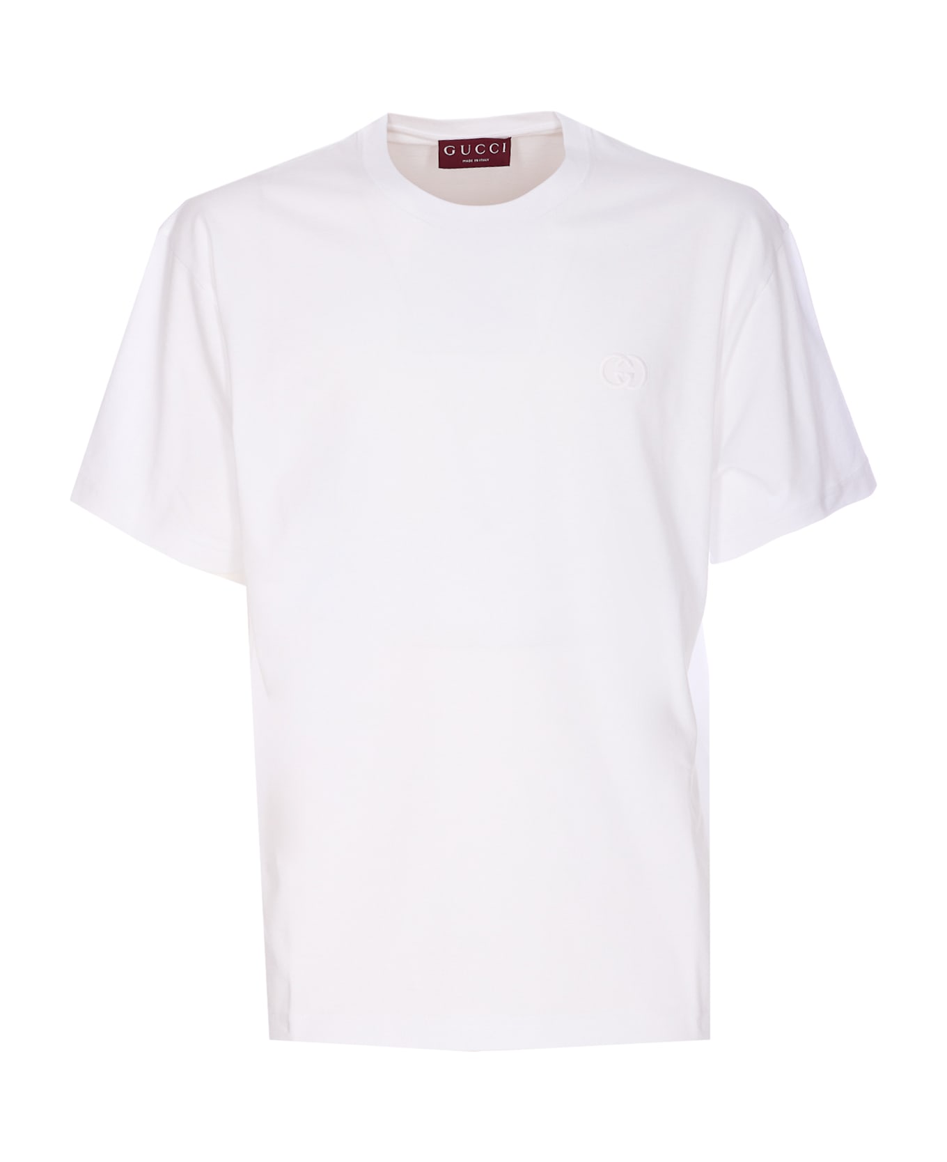 Gucci Embroidered Gg T-shirt - White