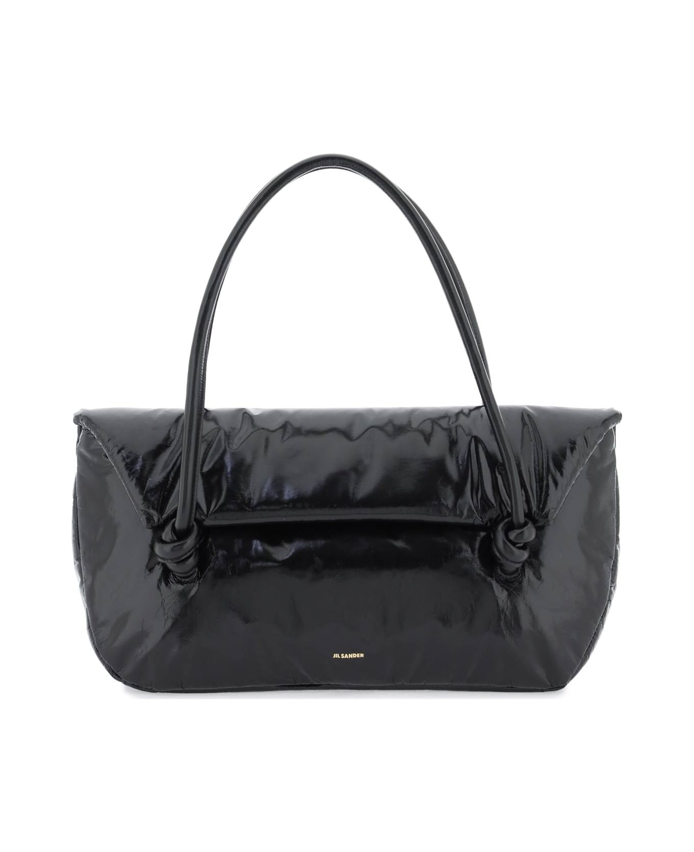 Jil Sander Padded Leather Shoulder Bag - BLACK (Black)