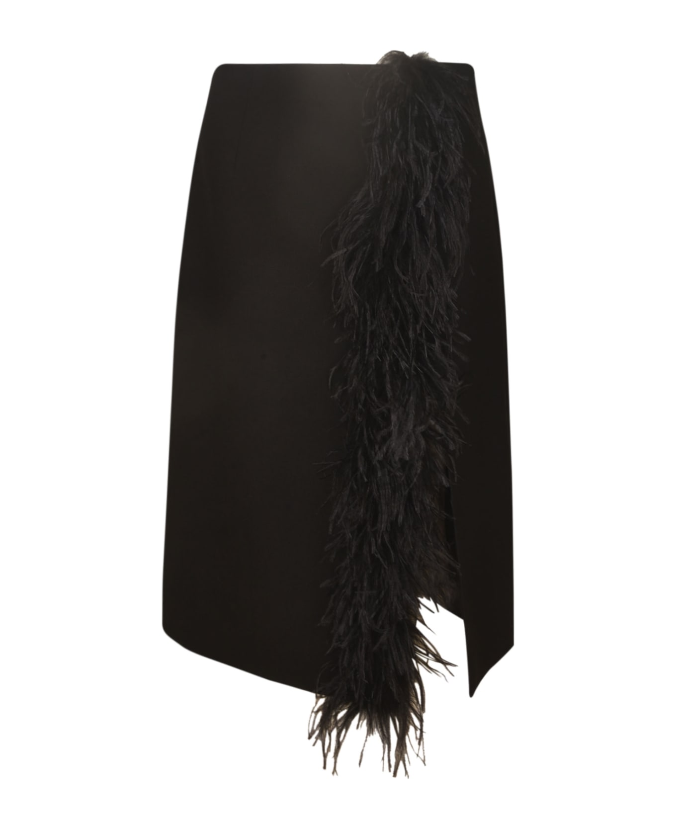 Prada Feathered Skirt - Black
