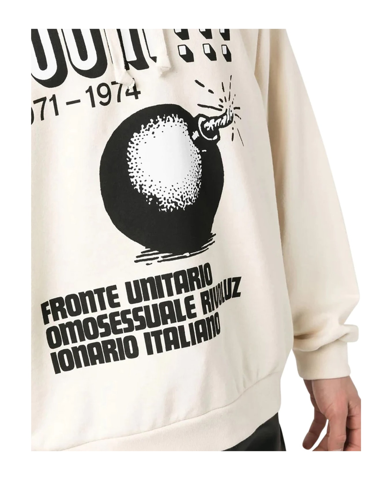 Gucci Printed Hoodie Sweatshirt - Beige