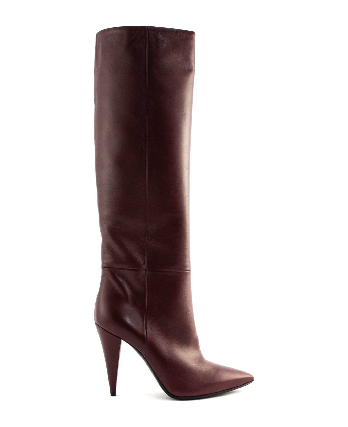 Strategia Bordeaux Leather High Boots - Bordo
