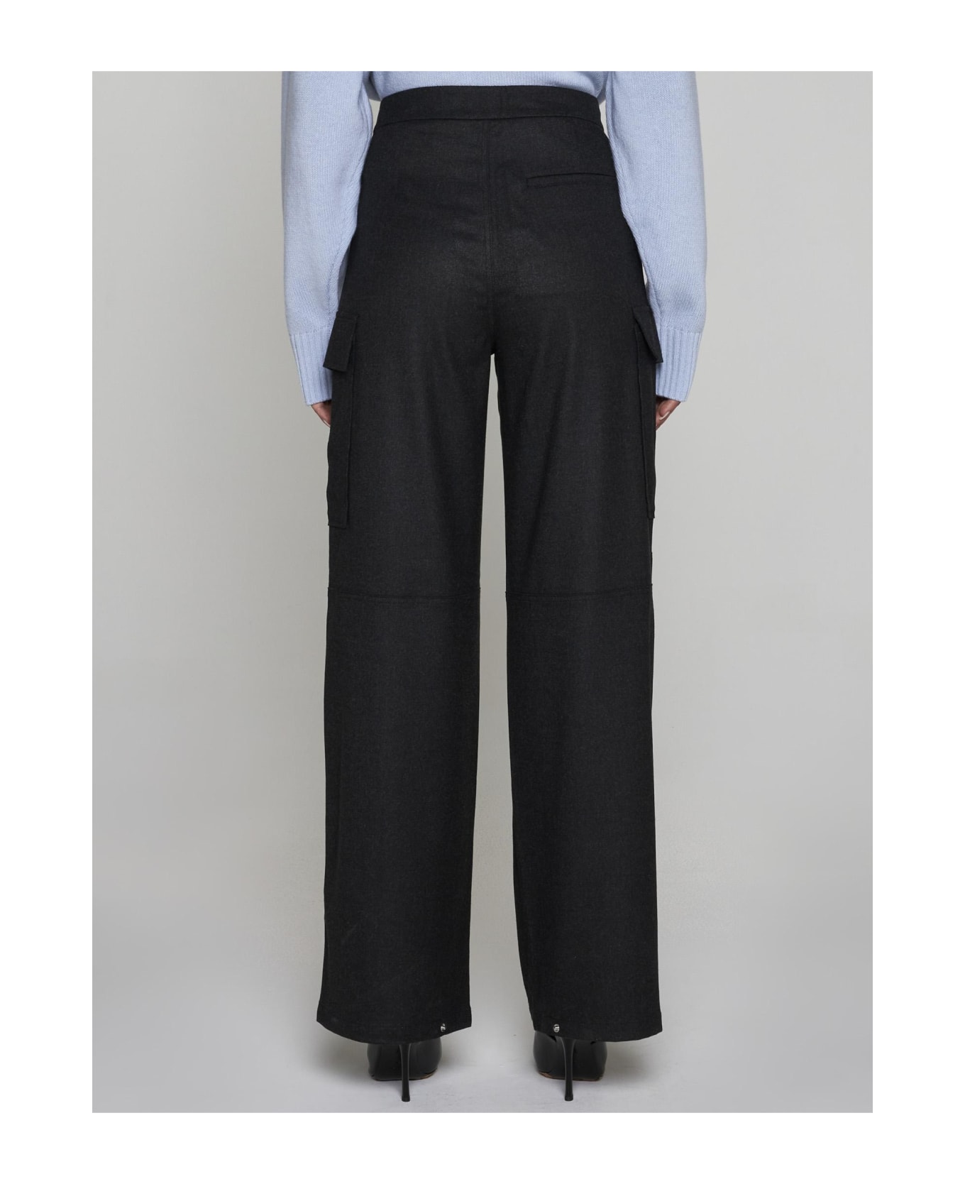 Filippa K Flannel Cargo Trousers - Grey ボトムス