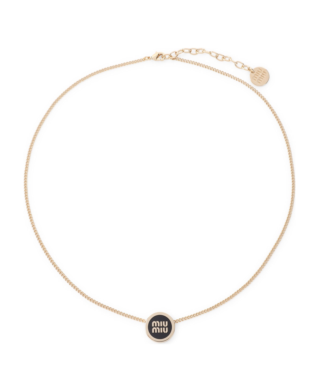 Miu Miu Brass Necklace - Nero