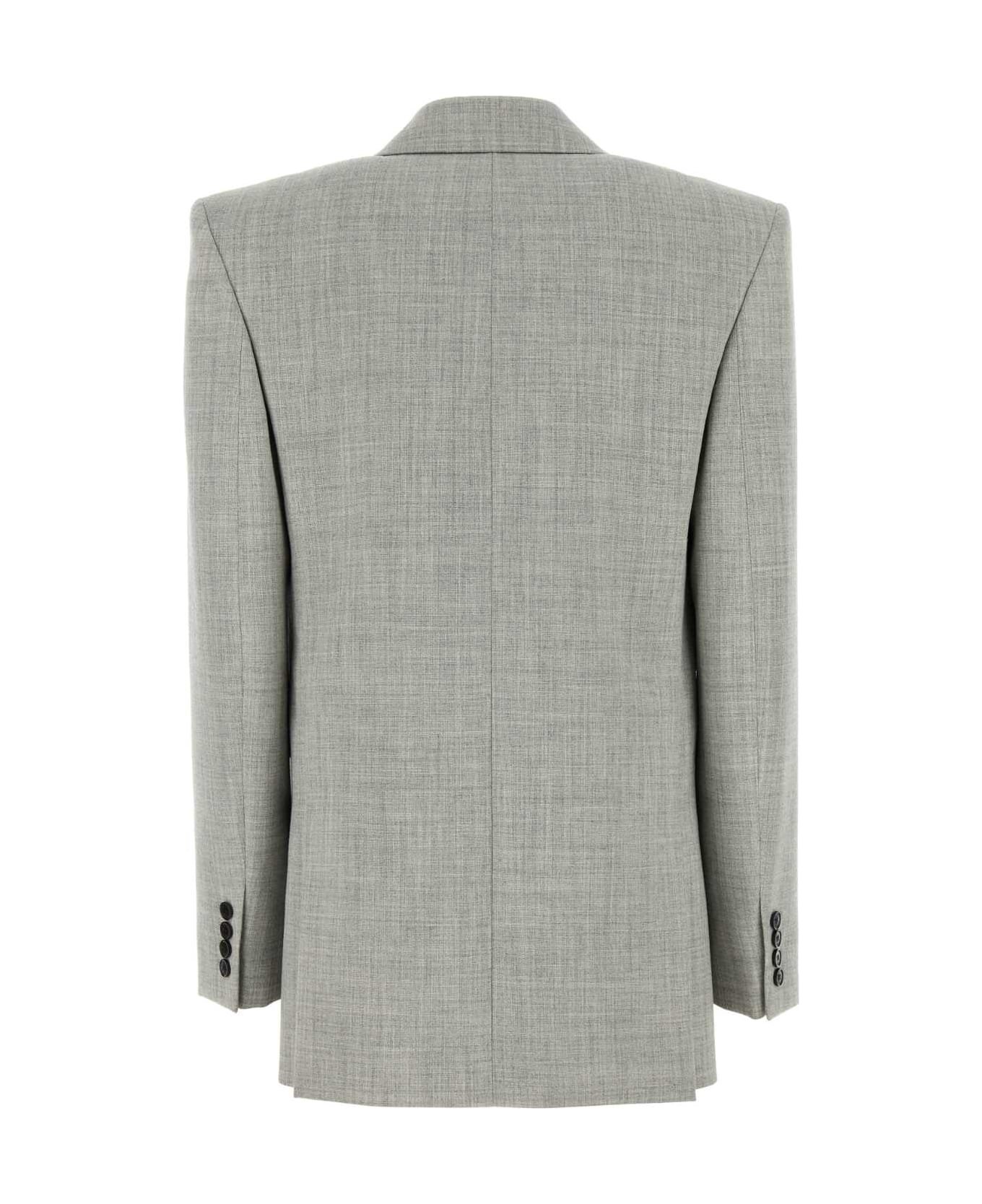 Saint Laurent Grey Wool Blazer - GRISCLAIR