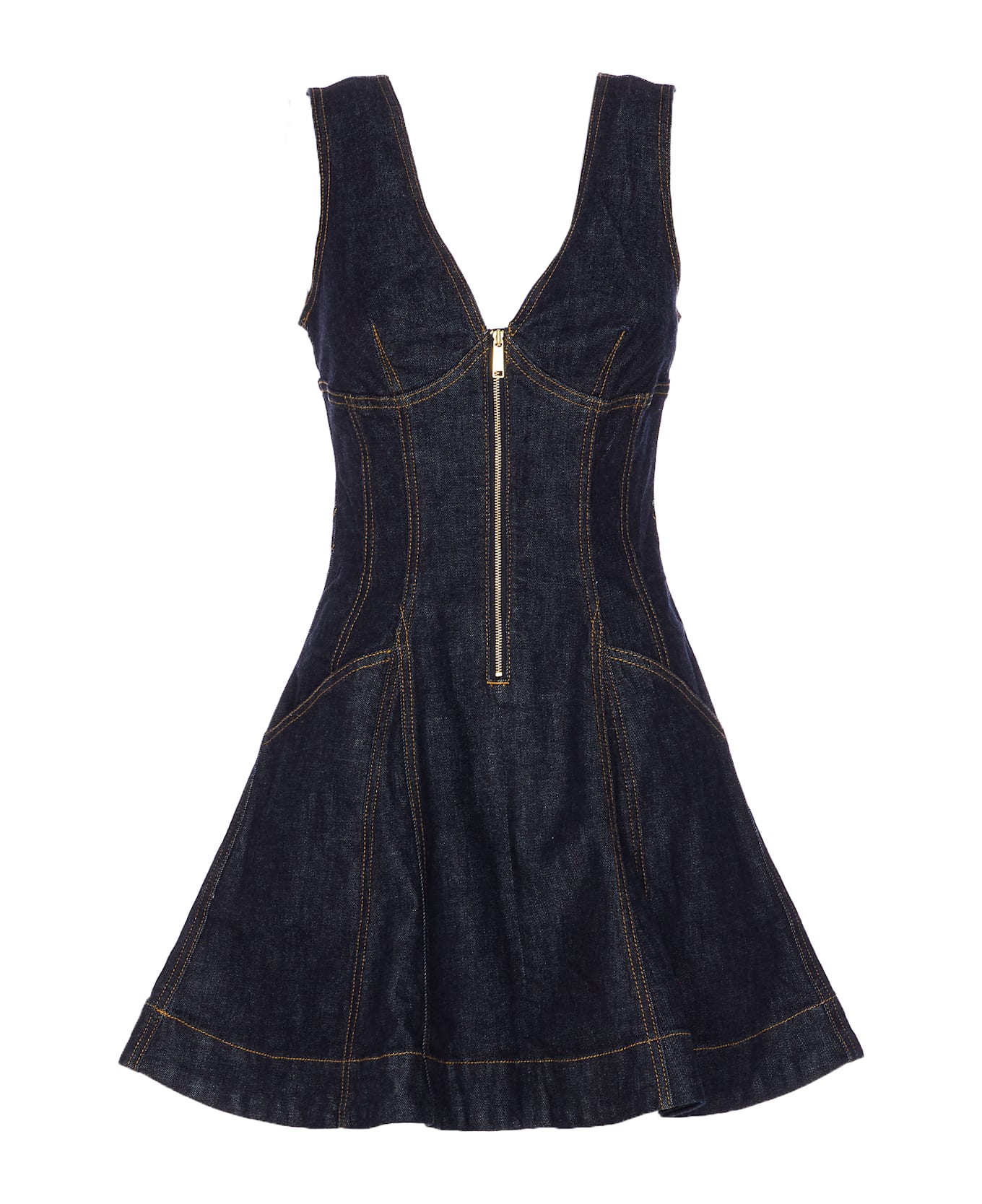 self-portrait Denim Mini Dress - Blue