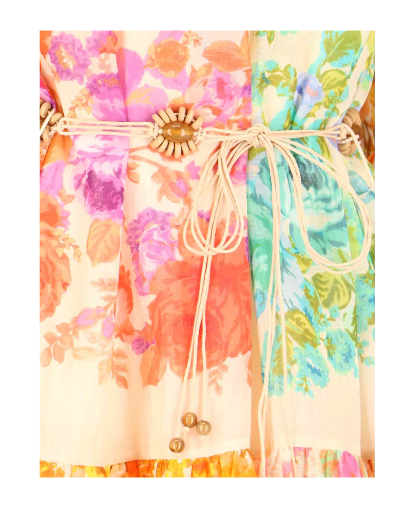 Zimmermann Raie Lantern Mini Dress - Multi Floral