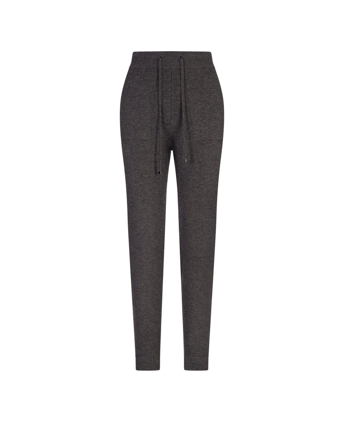 'S Max Mara High Waist Drawstring Knitted Trousers - Grey