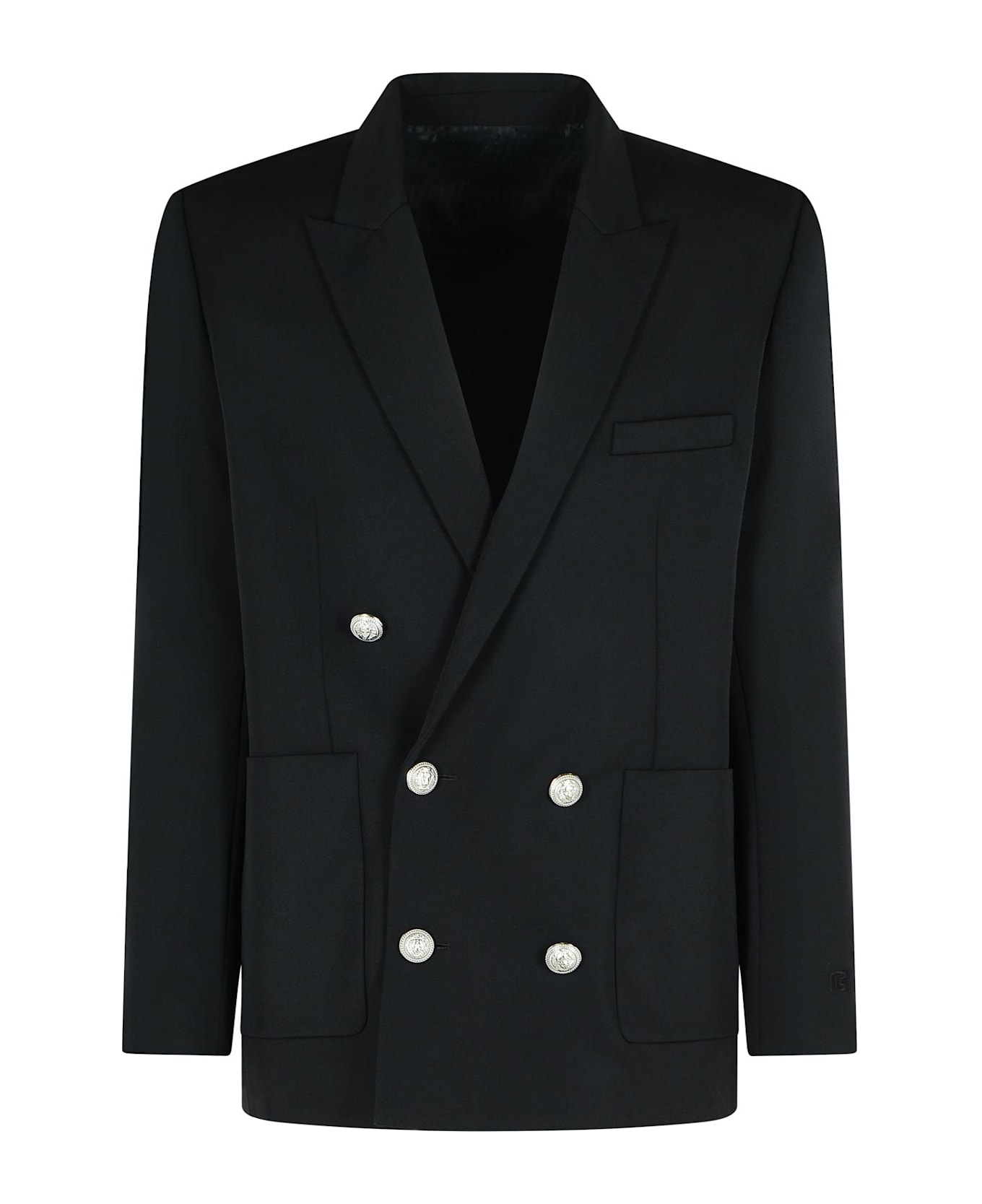 Balmain Black Virgin Wool Blazer - Black