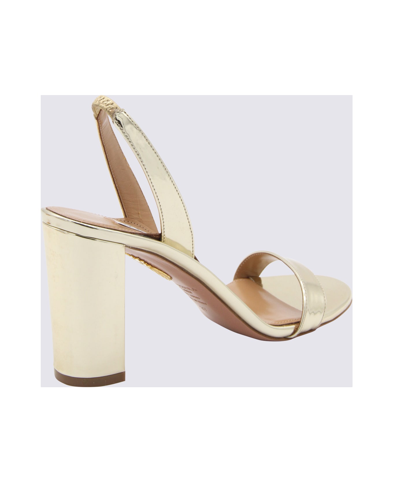 Aquazzura Gold-tone Leather Sandals - Metallic サンダル