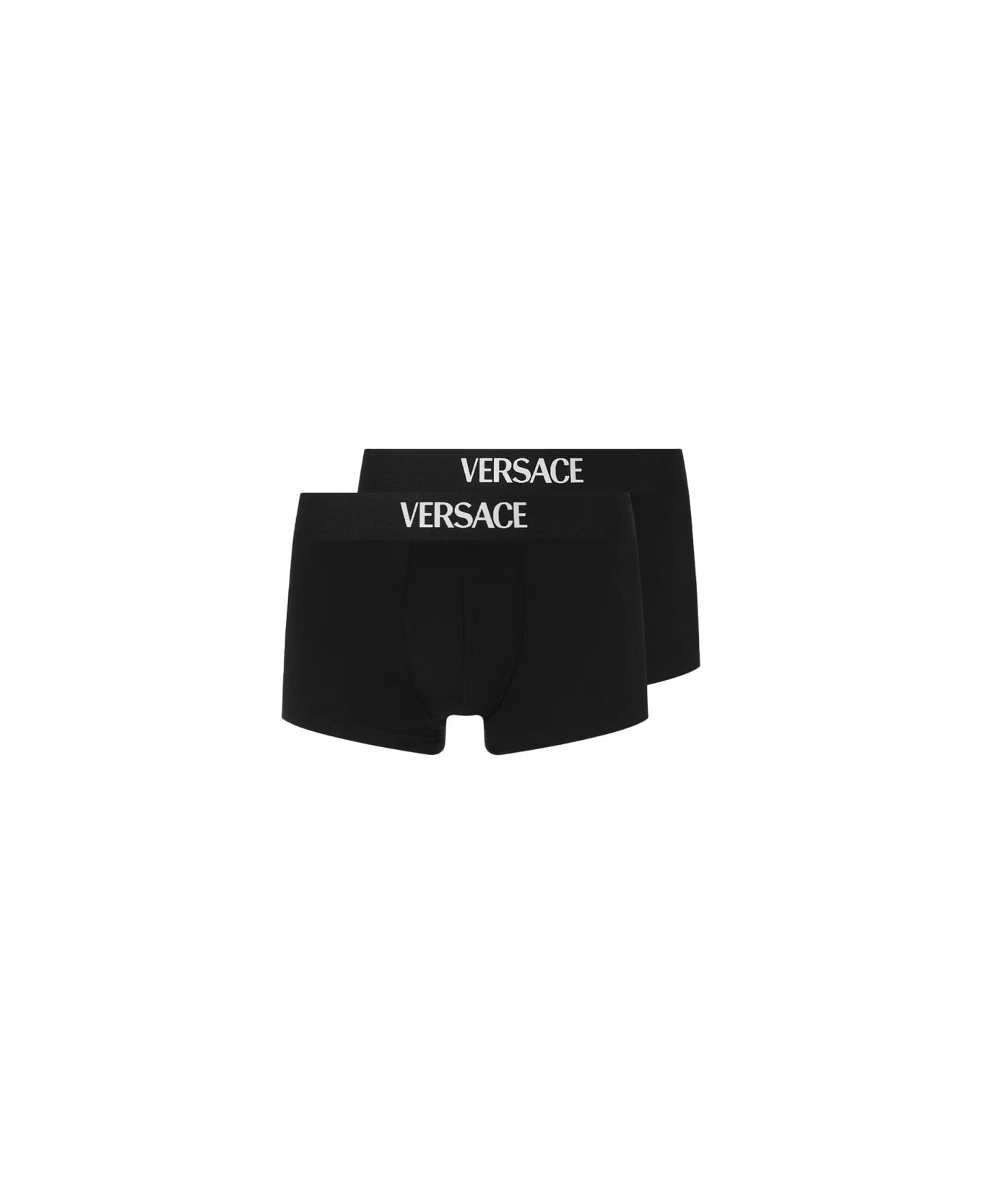 Versace Bi-pack Tight-fitting Boxers - BLACK