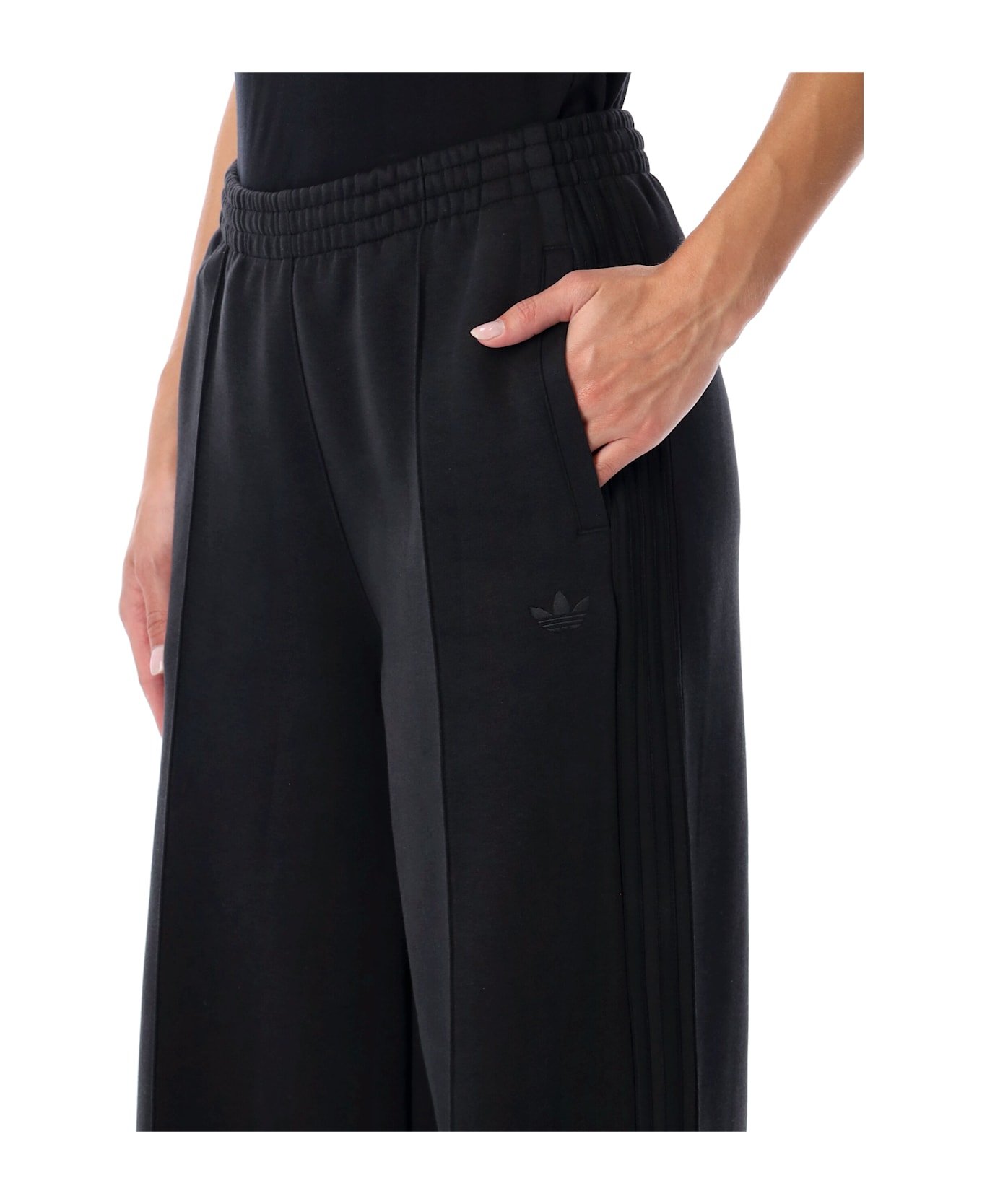 Adidas Originals Black Spacer 3-stripes Track Pants - BLACK