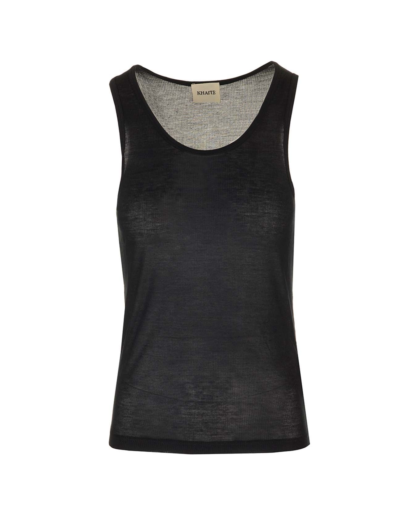 Khaite Black Sleeveless Top - Black