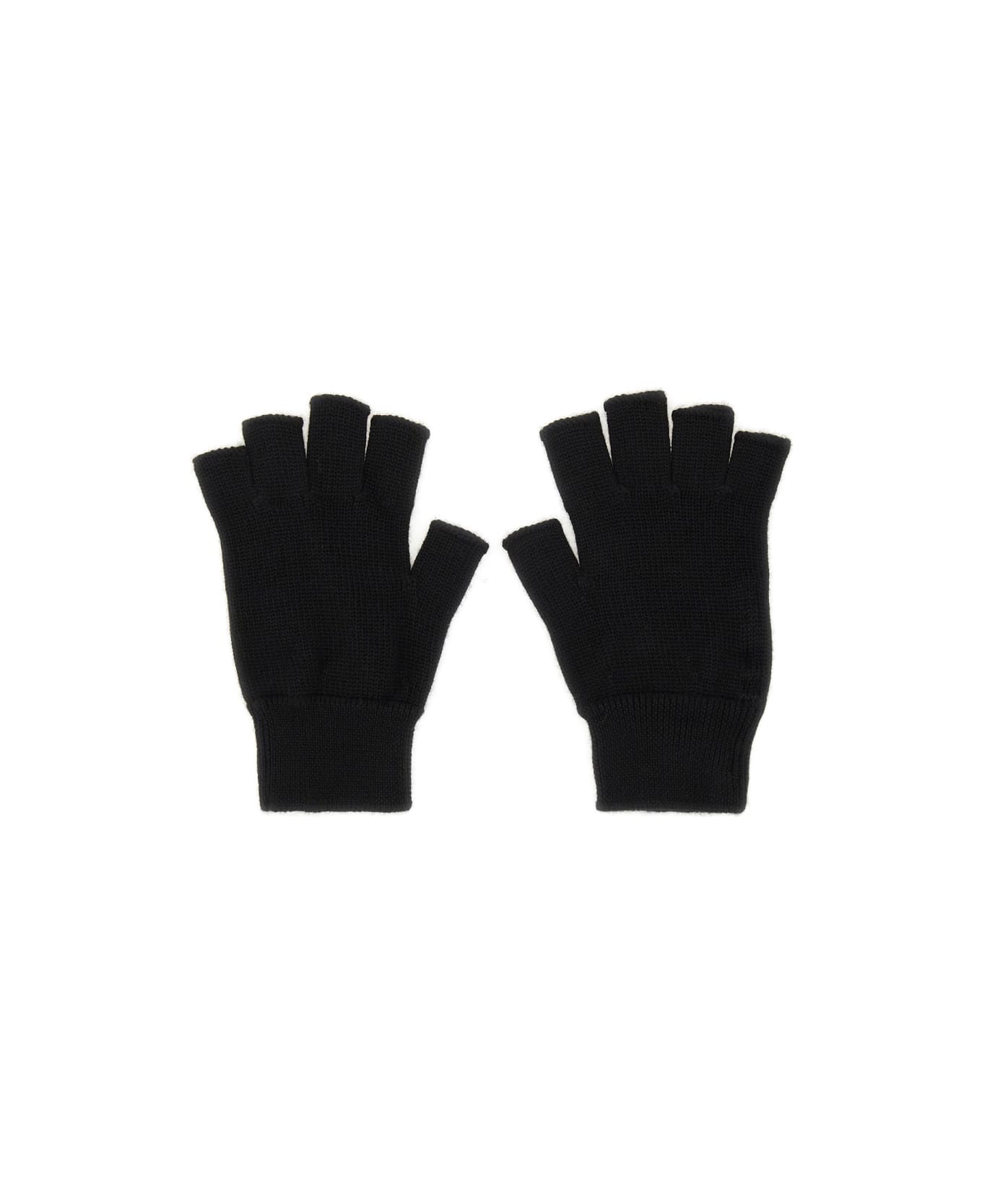 Rick Owens Knitted Gloves - BLACK