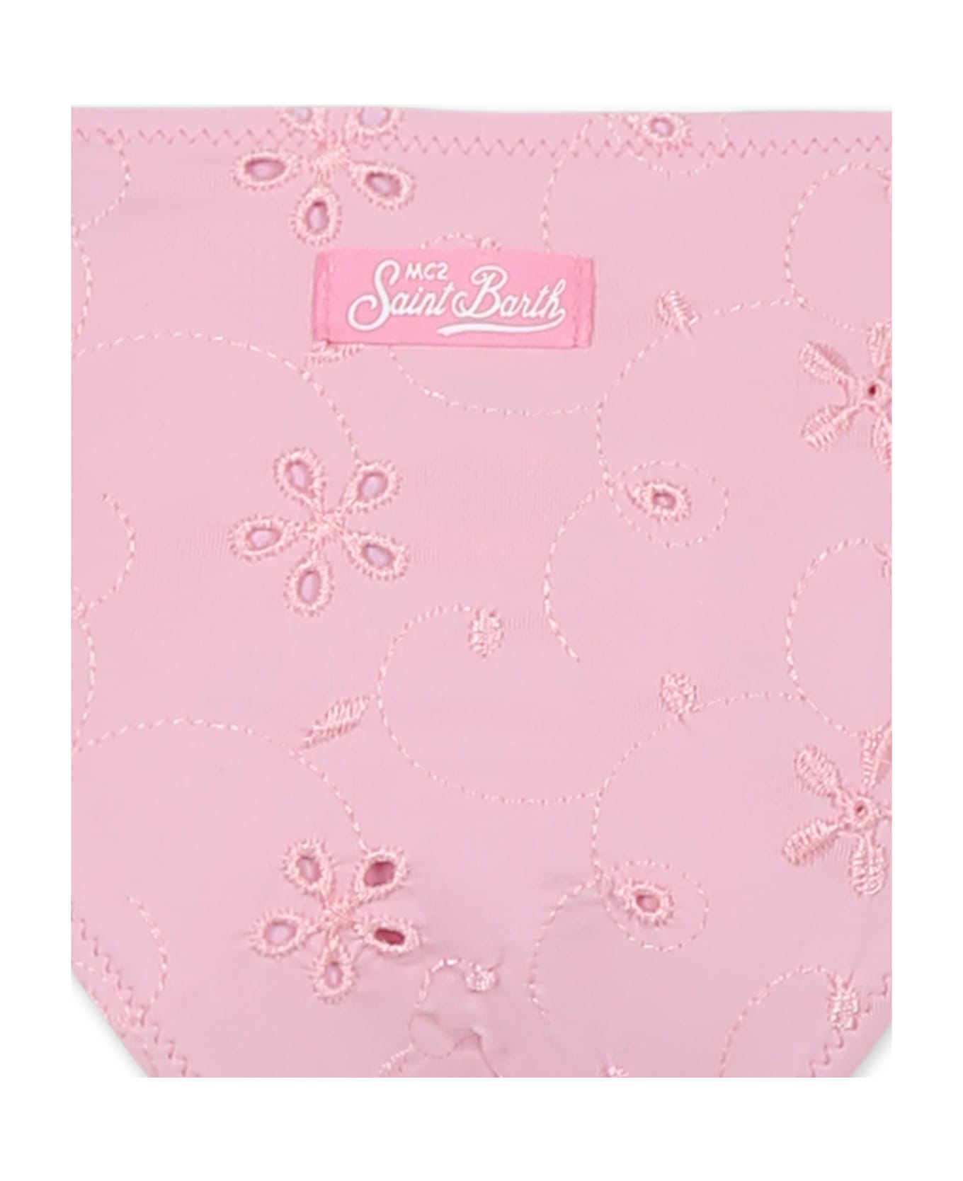 MC2 Saint Barth Pink Bikini For Girl With Flowers - Pink