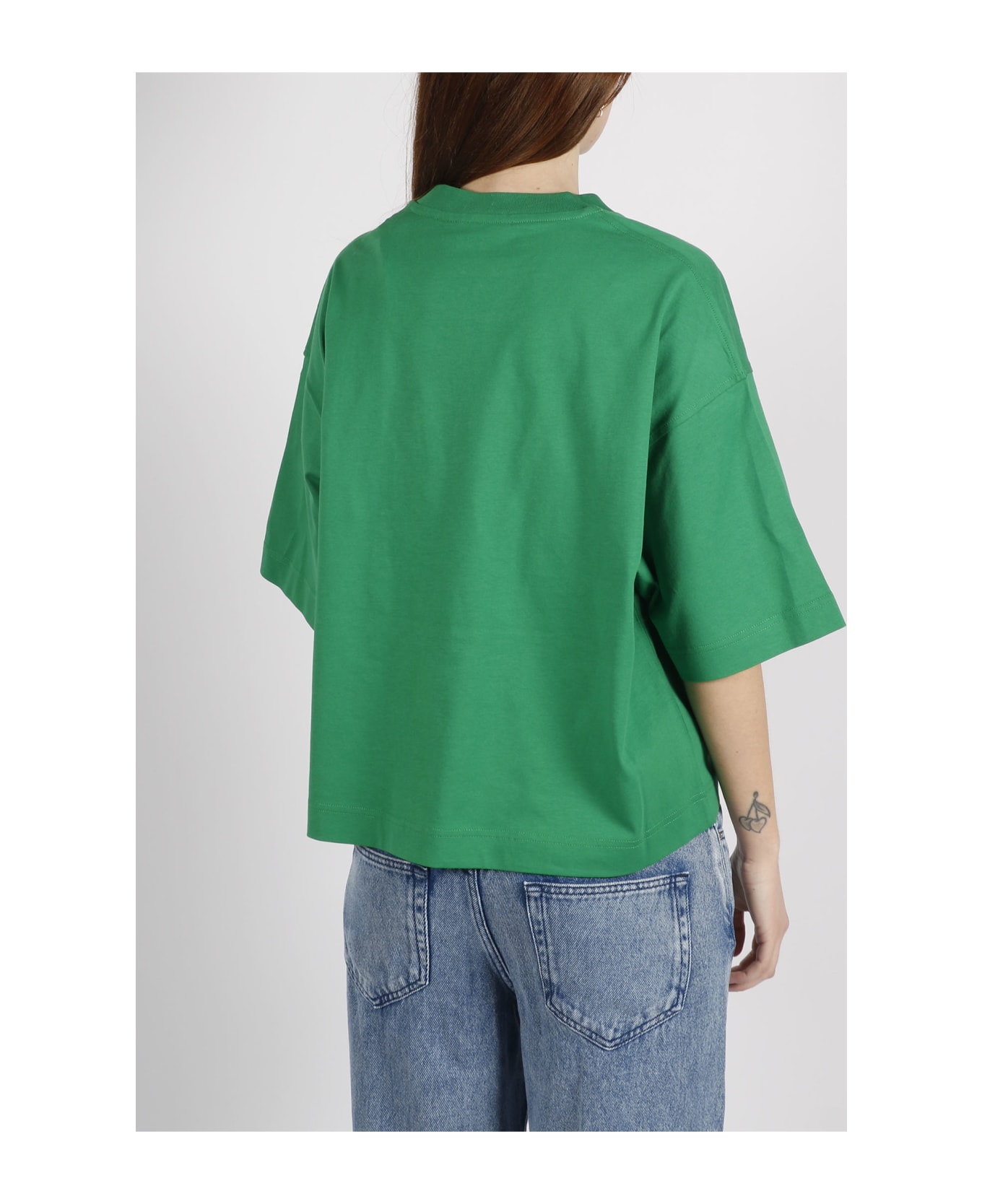 Moncler Oversized T-shirt With Logo - Green Tシャツ