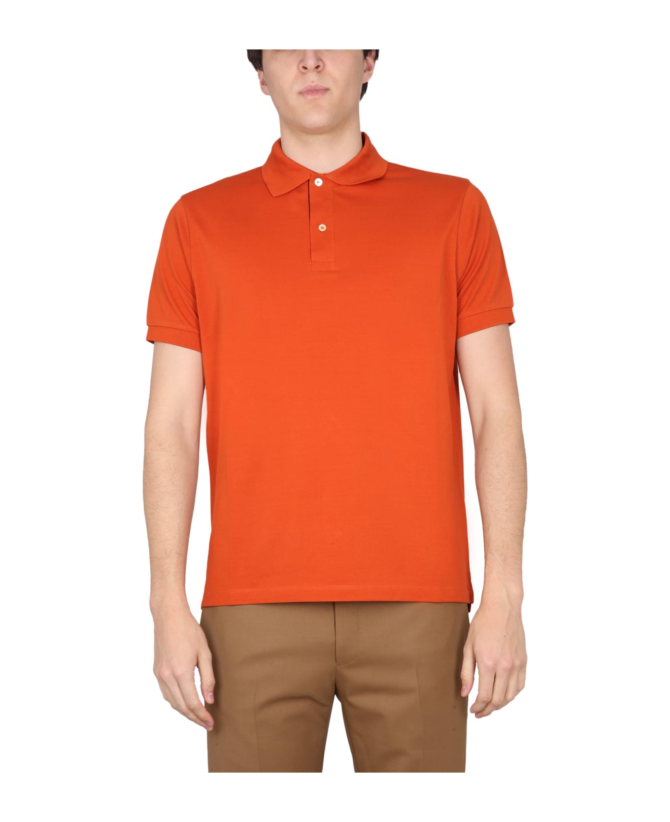 Paul Smith Cotton Polo - ORANGE