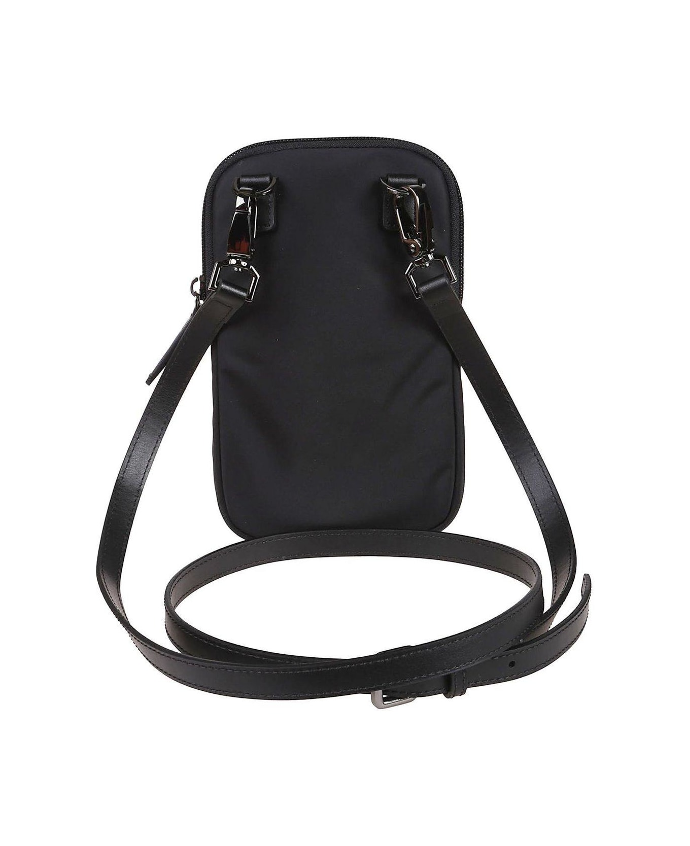 Emporio Armani Logo Patch Zipped Wallet - Black