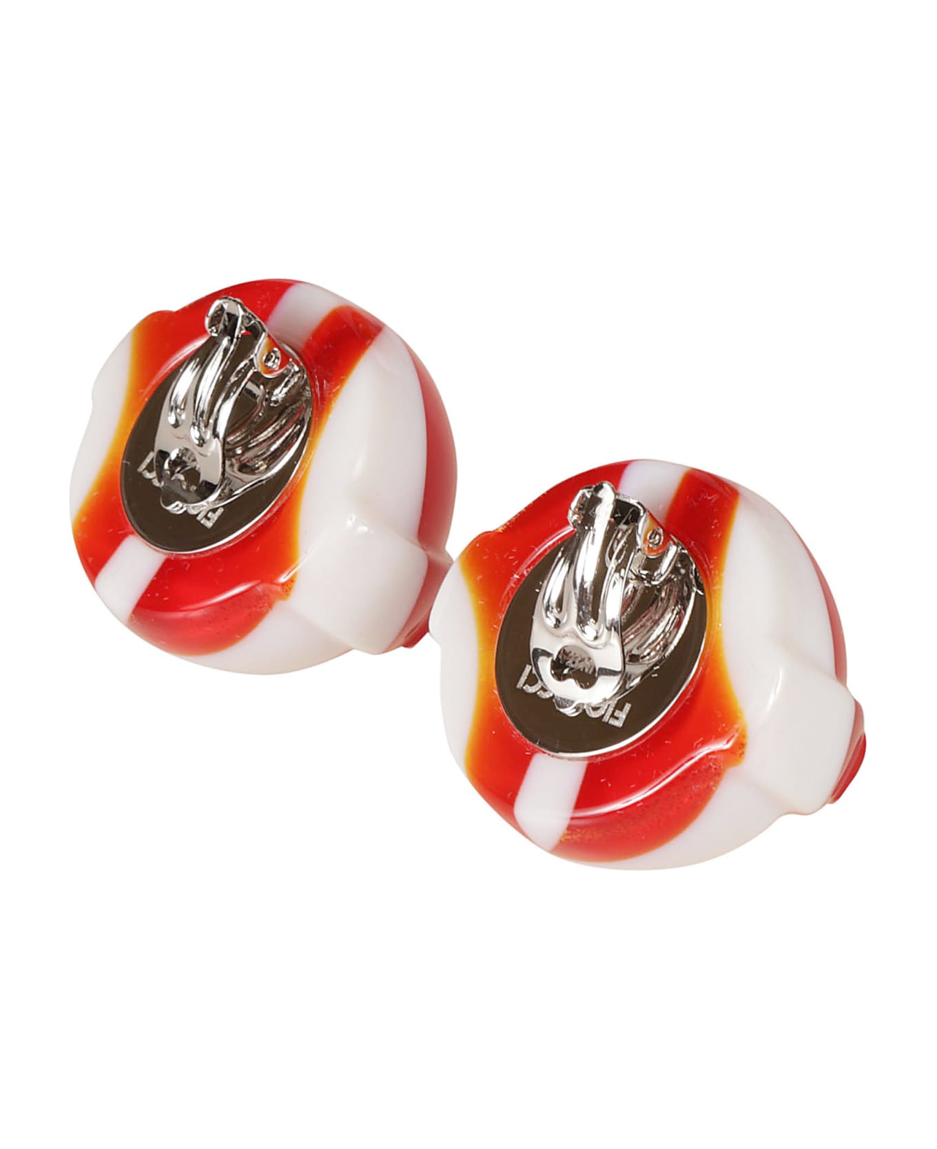 Fiorucci Lollipop Earrings - Red/White イヤリング