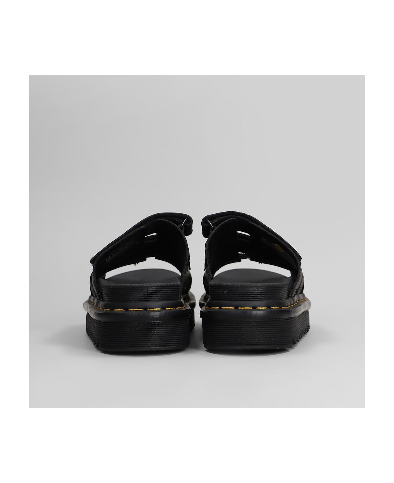 Dr. Martens Raine Slide Slipper-mule In Black Leather - black
