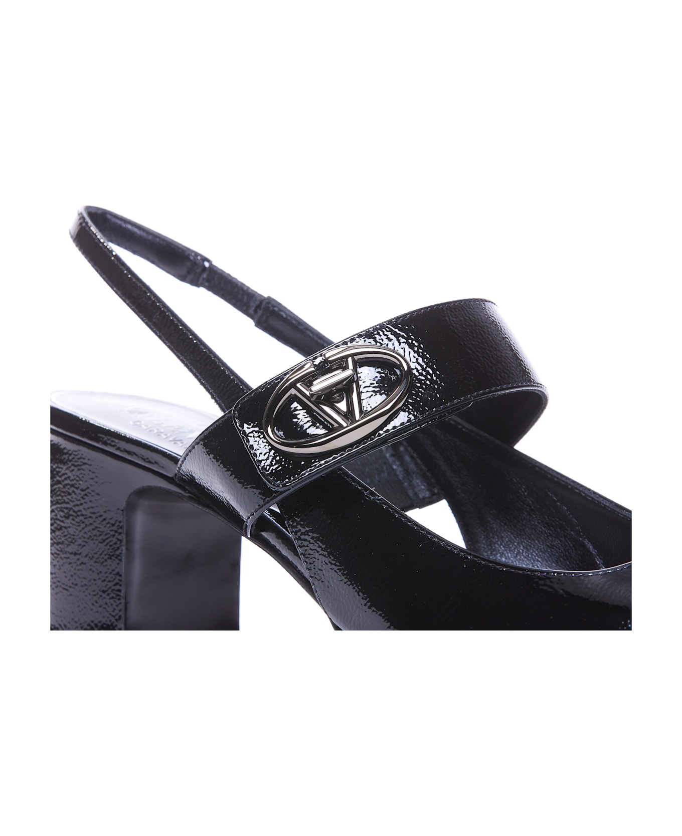 Valentino Garavani Mary-jane Vlogo Locker Slingback Pumps - Black