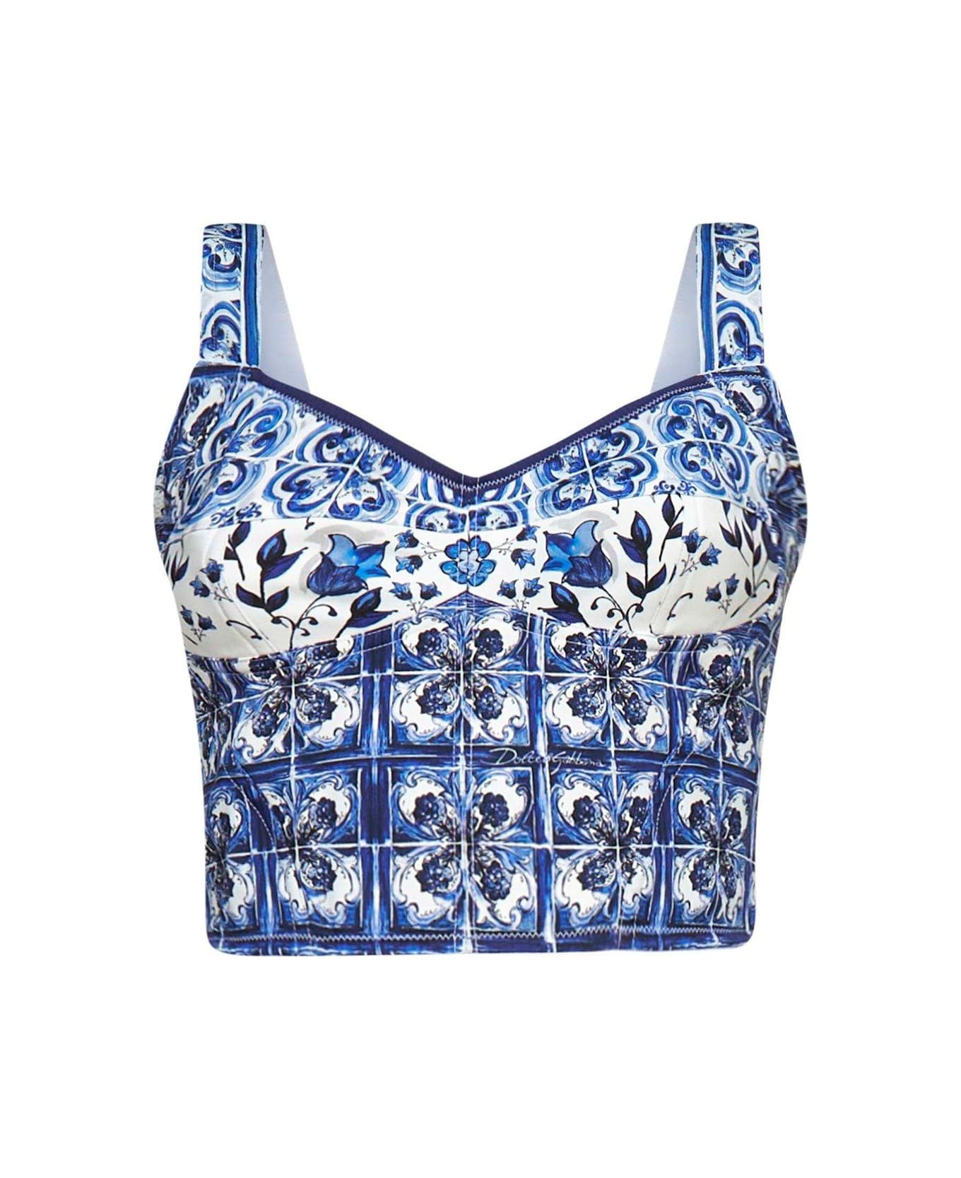 Dolce & Gabbana Top - MIX MAIOLICA BLU