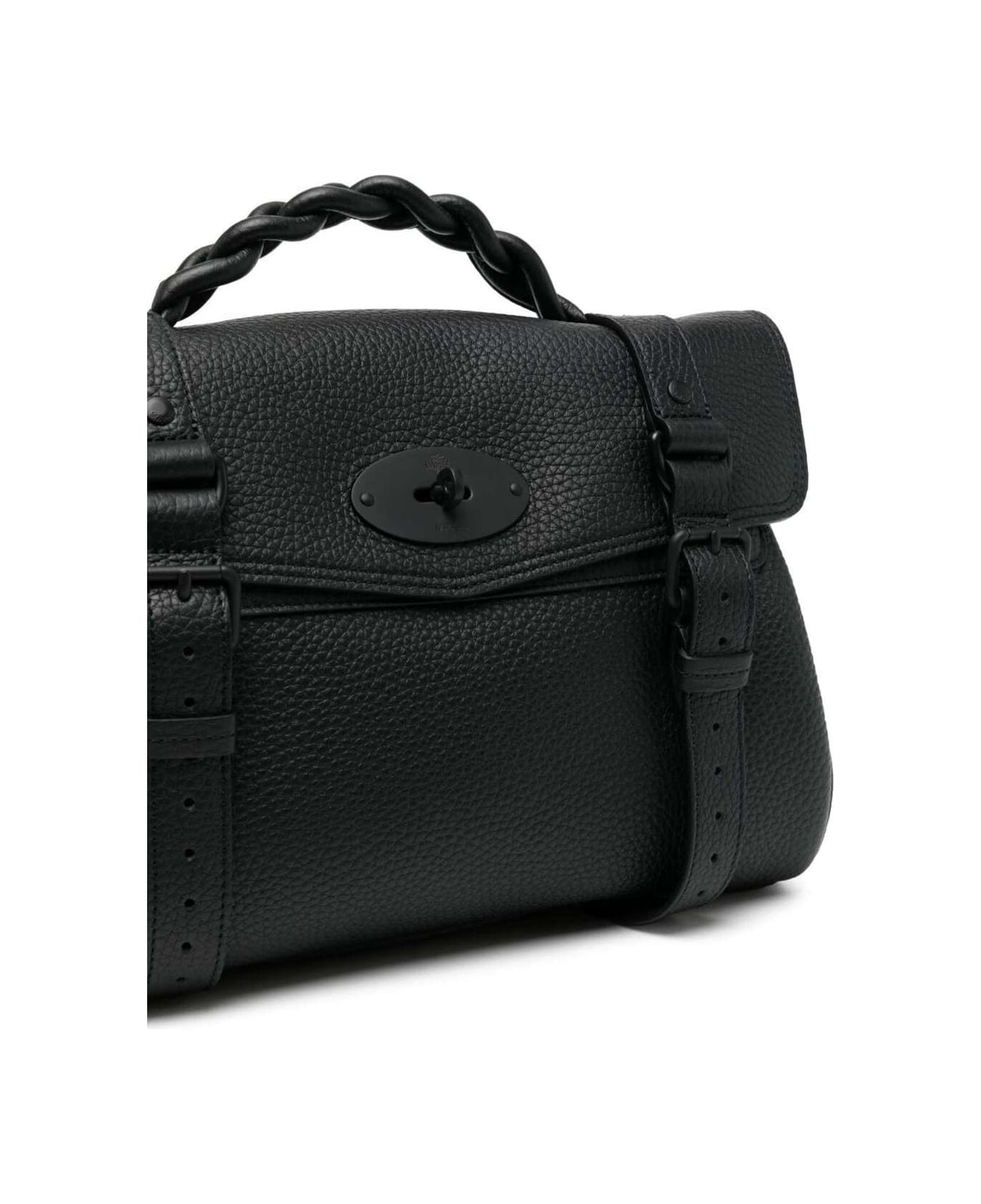 Mulberry Alexa Heavy Black Leather Handbag Mulberry Woman - Black