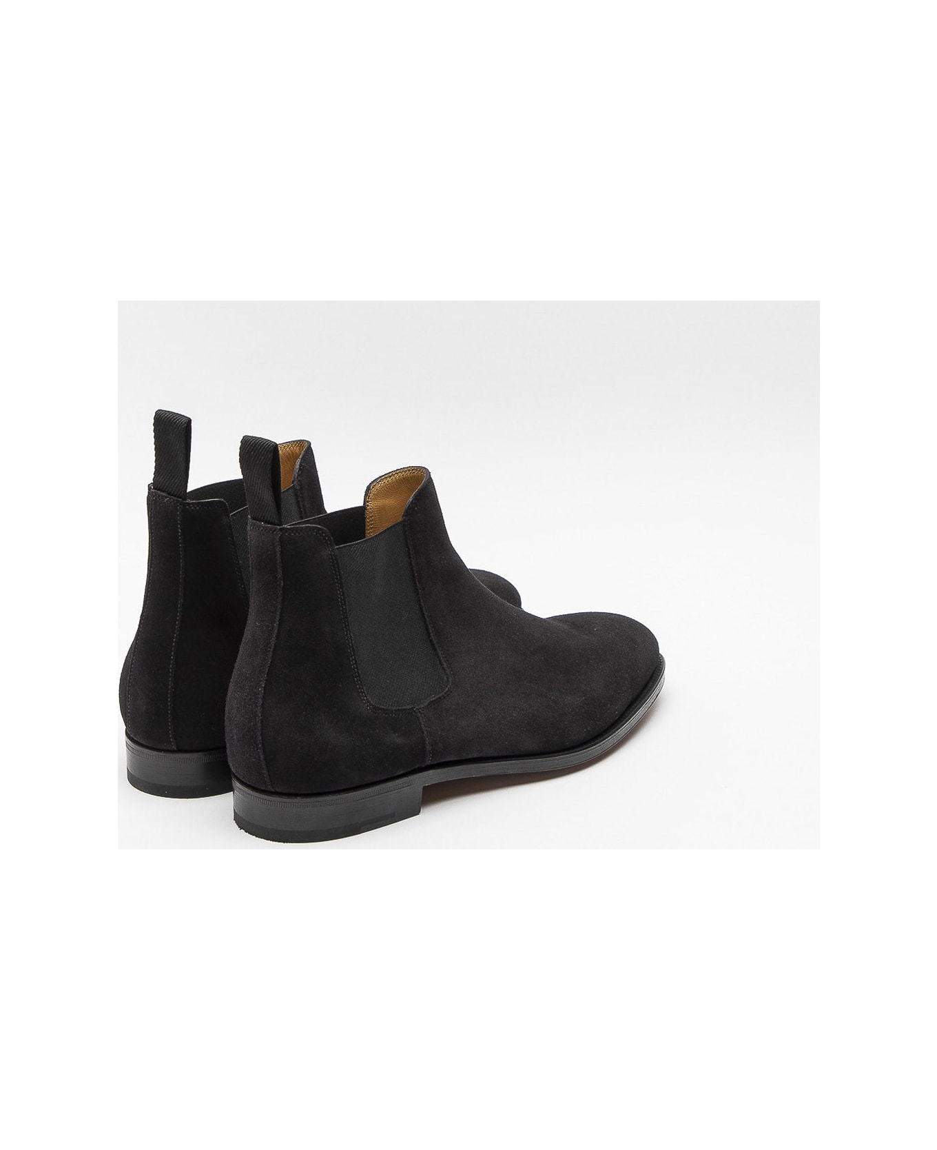 John Lobb Lawry Black Suede Chelsea Boot - Nero