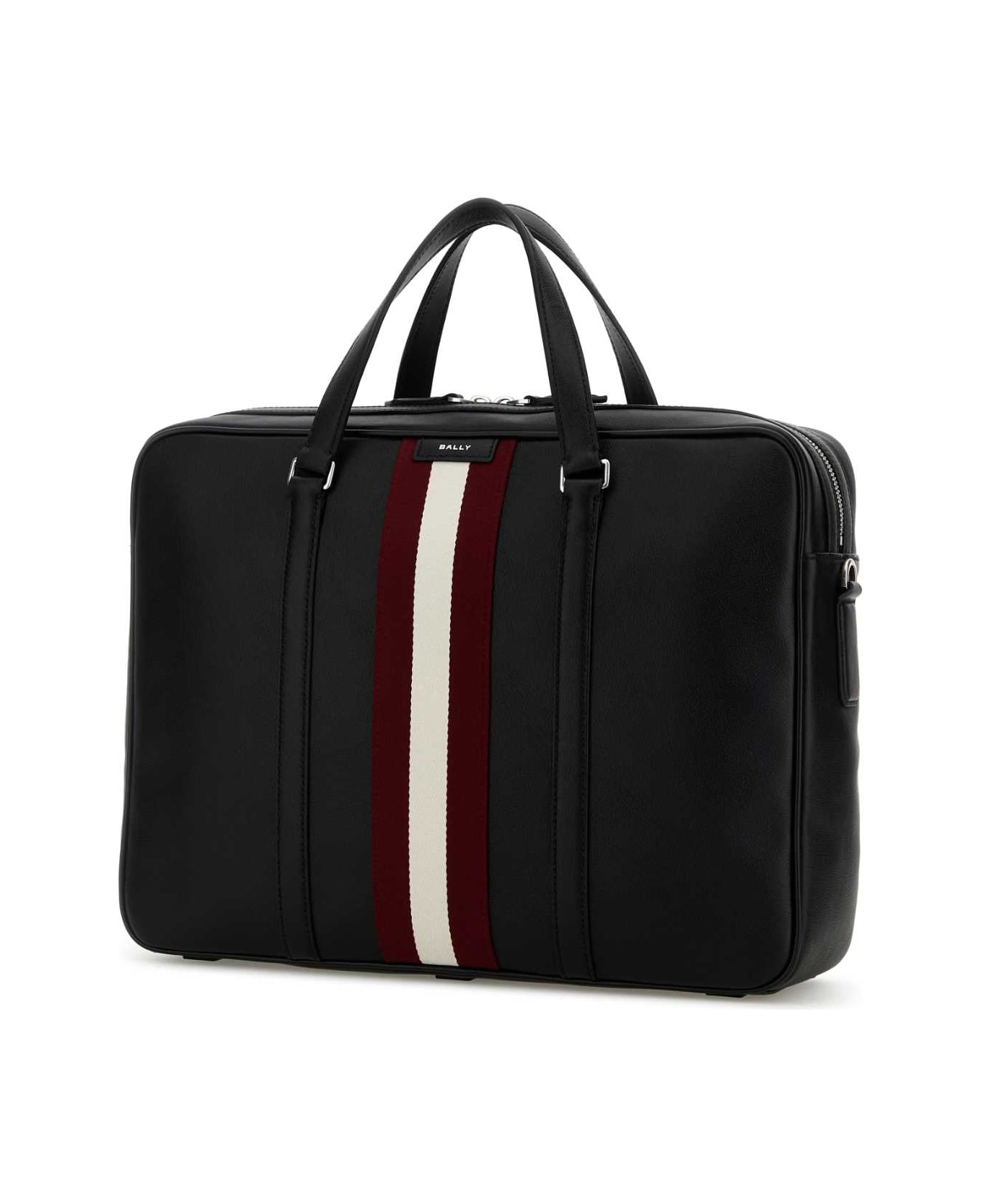 Bally Black Leather Briefcase - Black