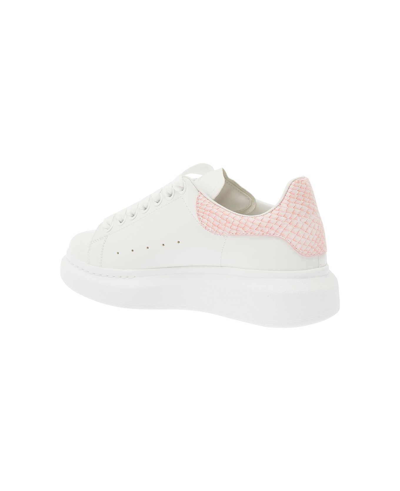 Alexander McQueen White Chunky Sneakers With Platform In Leather Woman - White