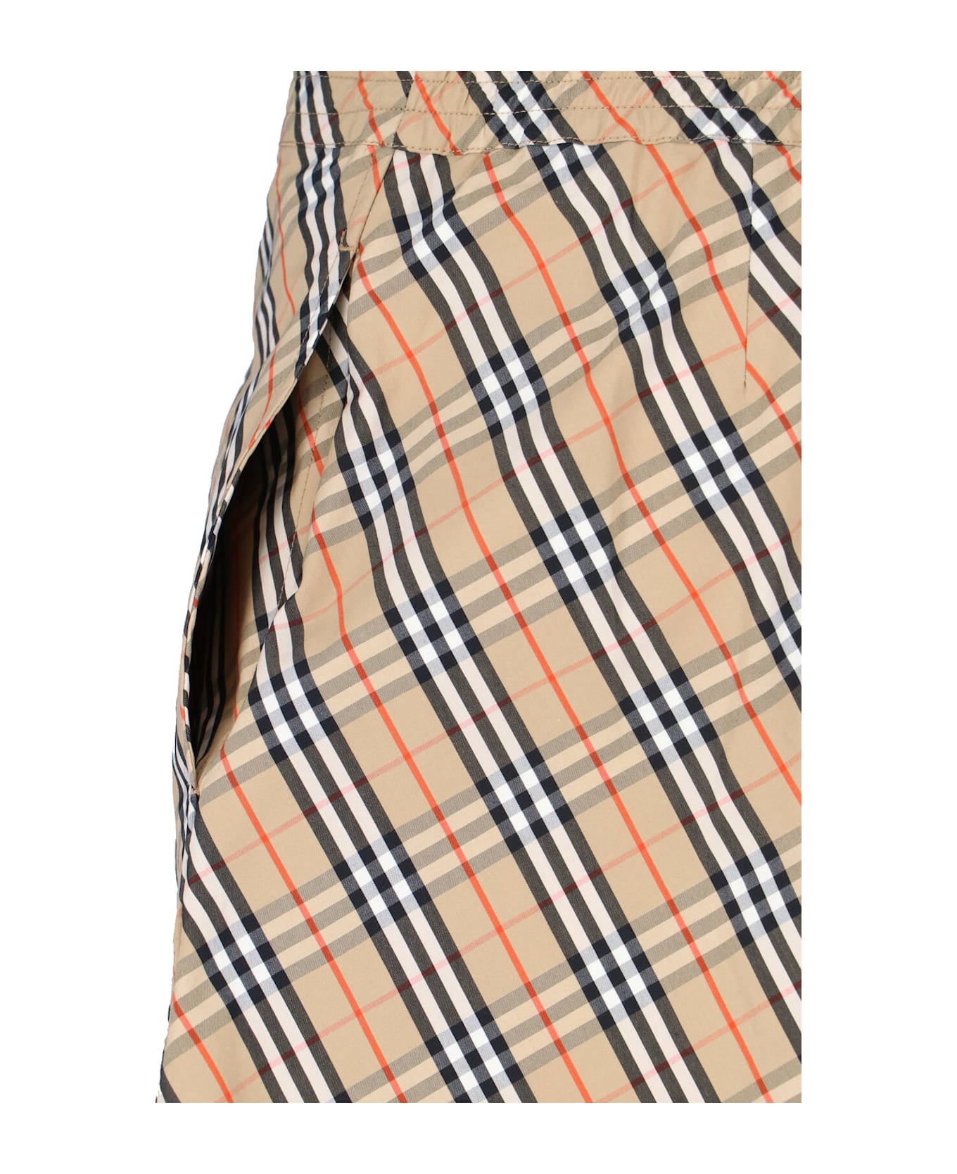 Burberry Check Shorts - Beige