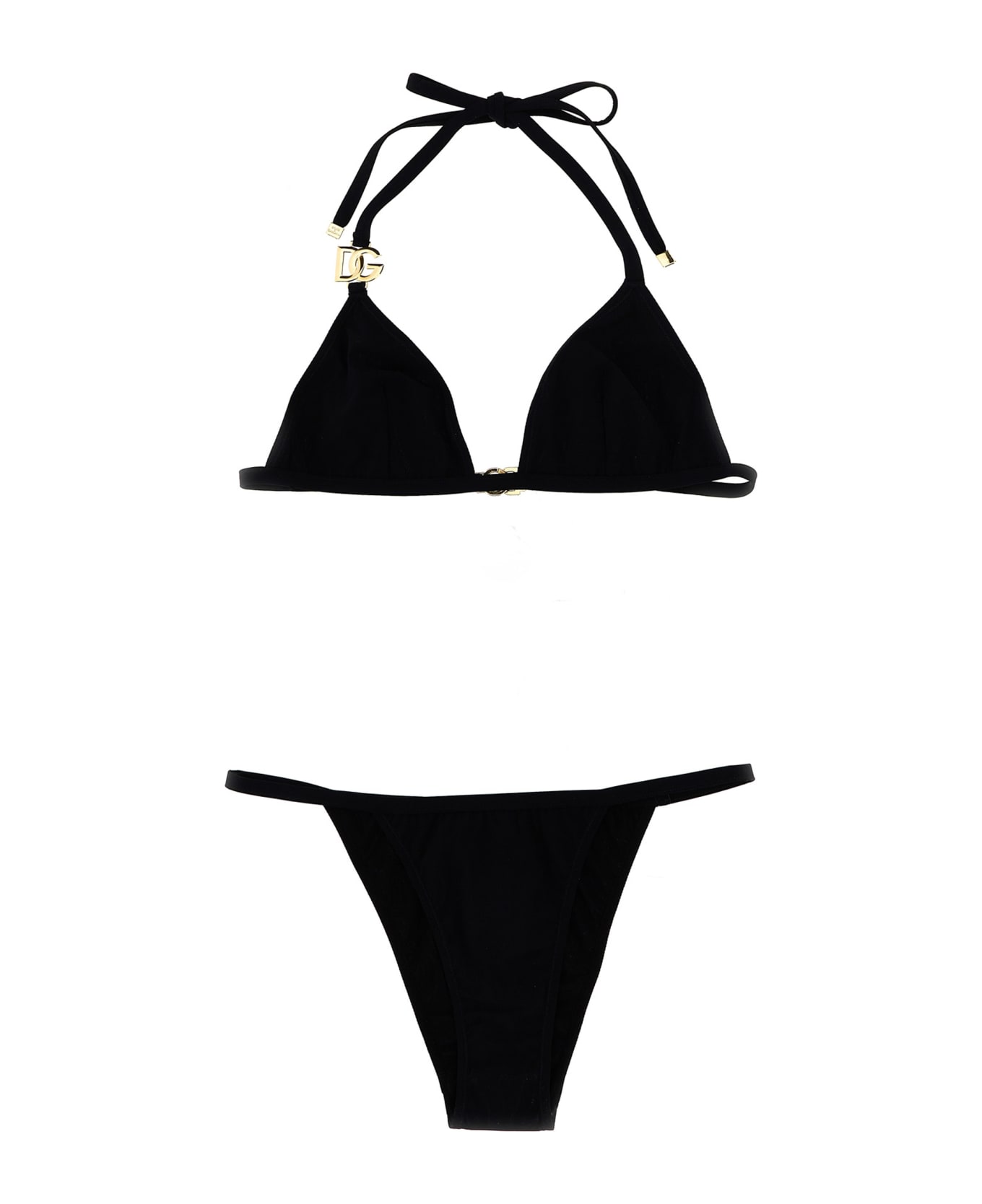 Dolce & Gabbana Logo Bikini Set - Black  
