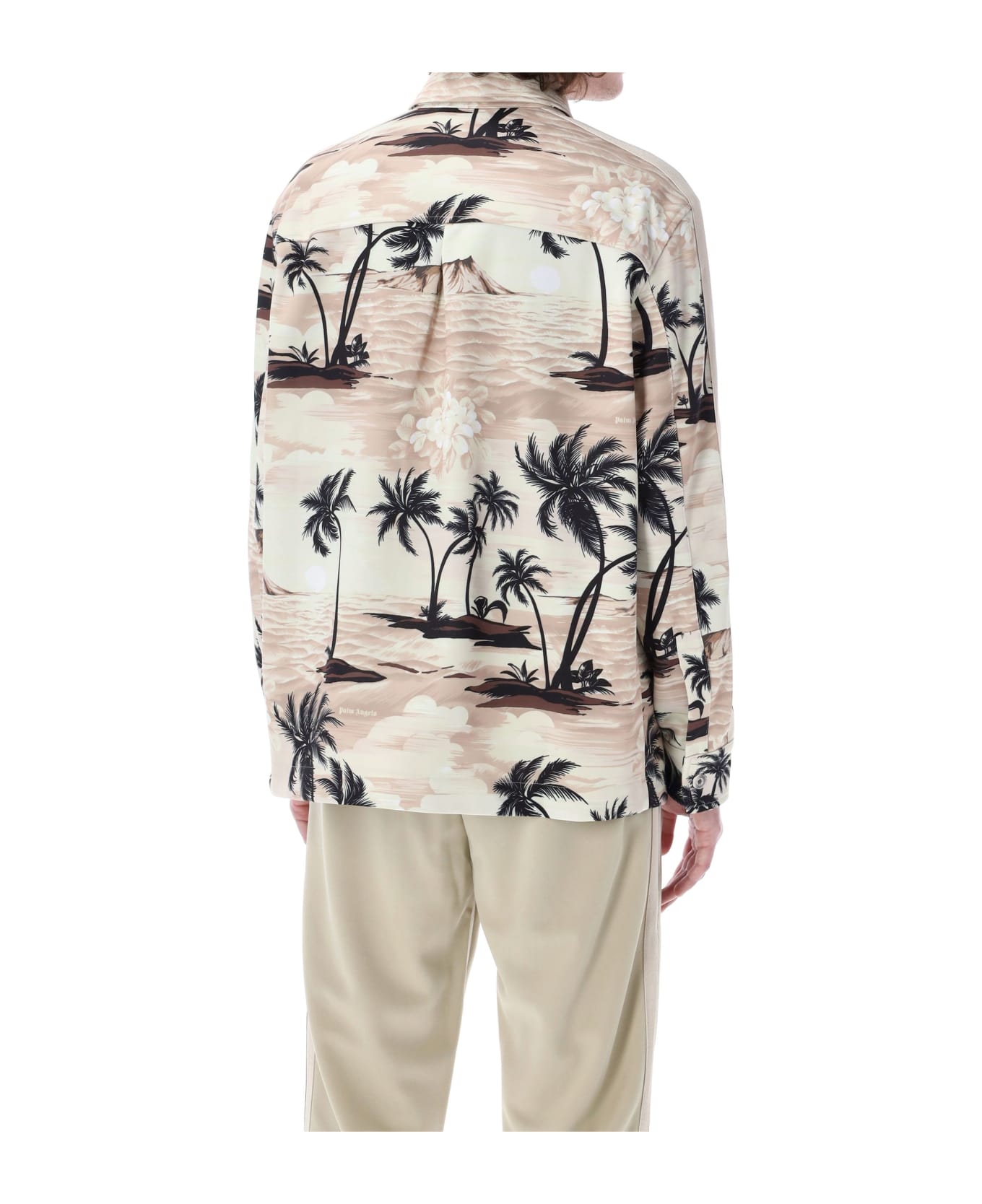 Palm Angels All-over Hawaiian Print Shirt - Marrone シャツ