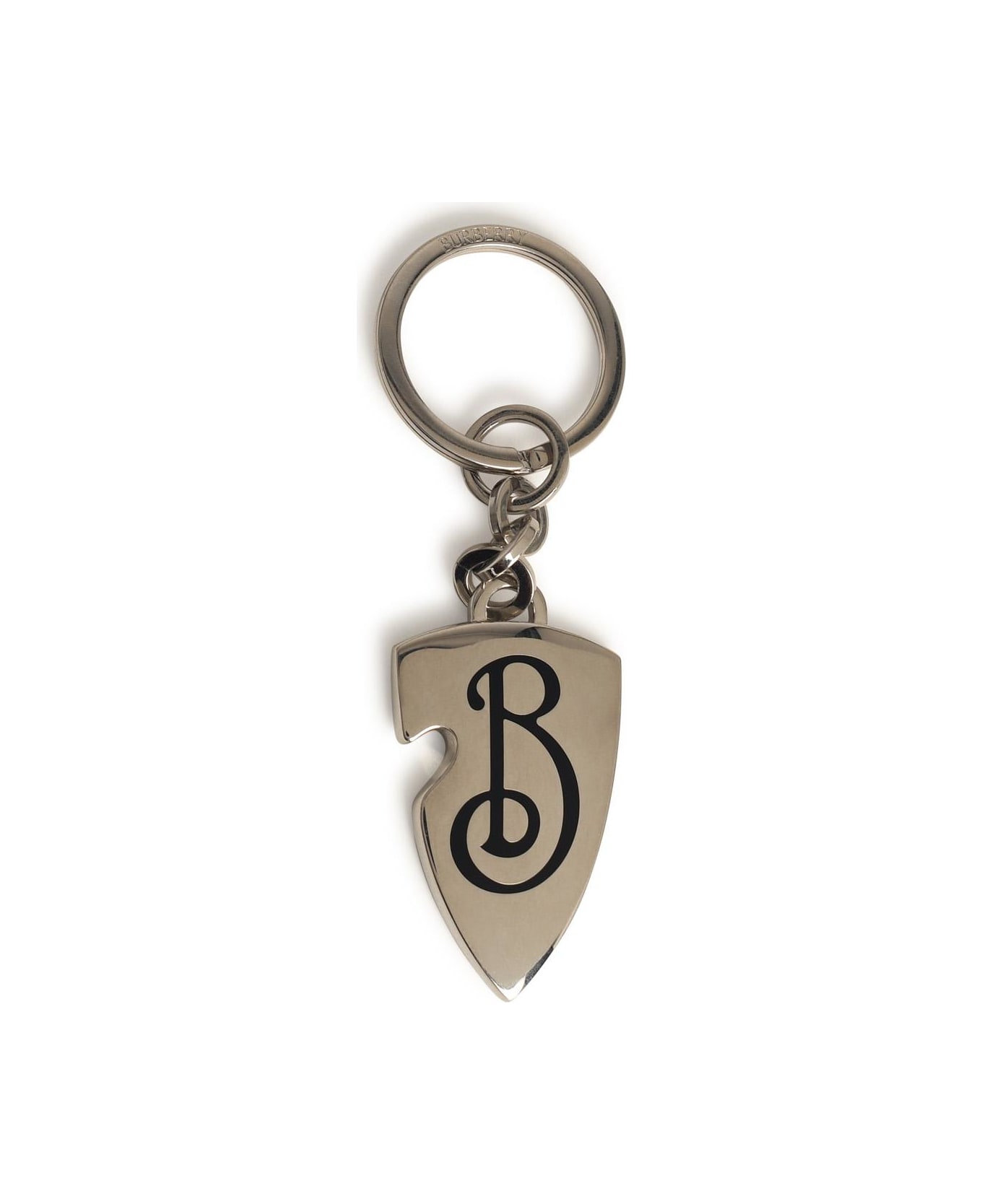 Burberry Black Metal Keyring - Black