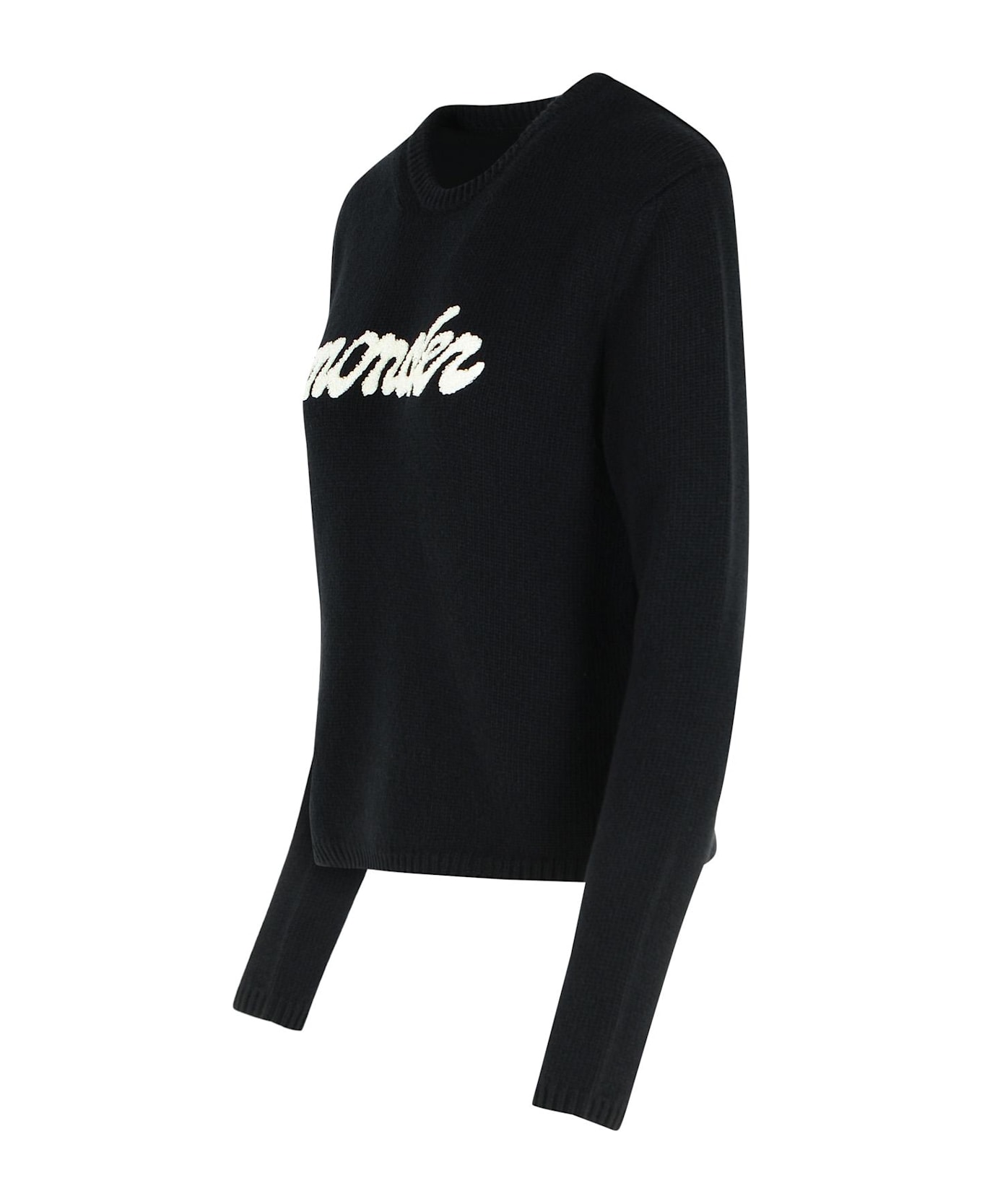 Moncler Black Virgin Wool And Cashmere Sweater - BLACK
