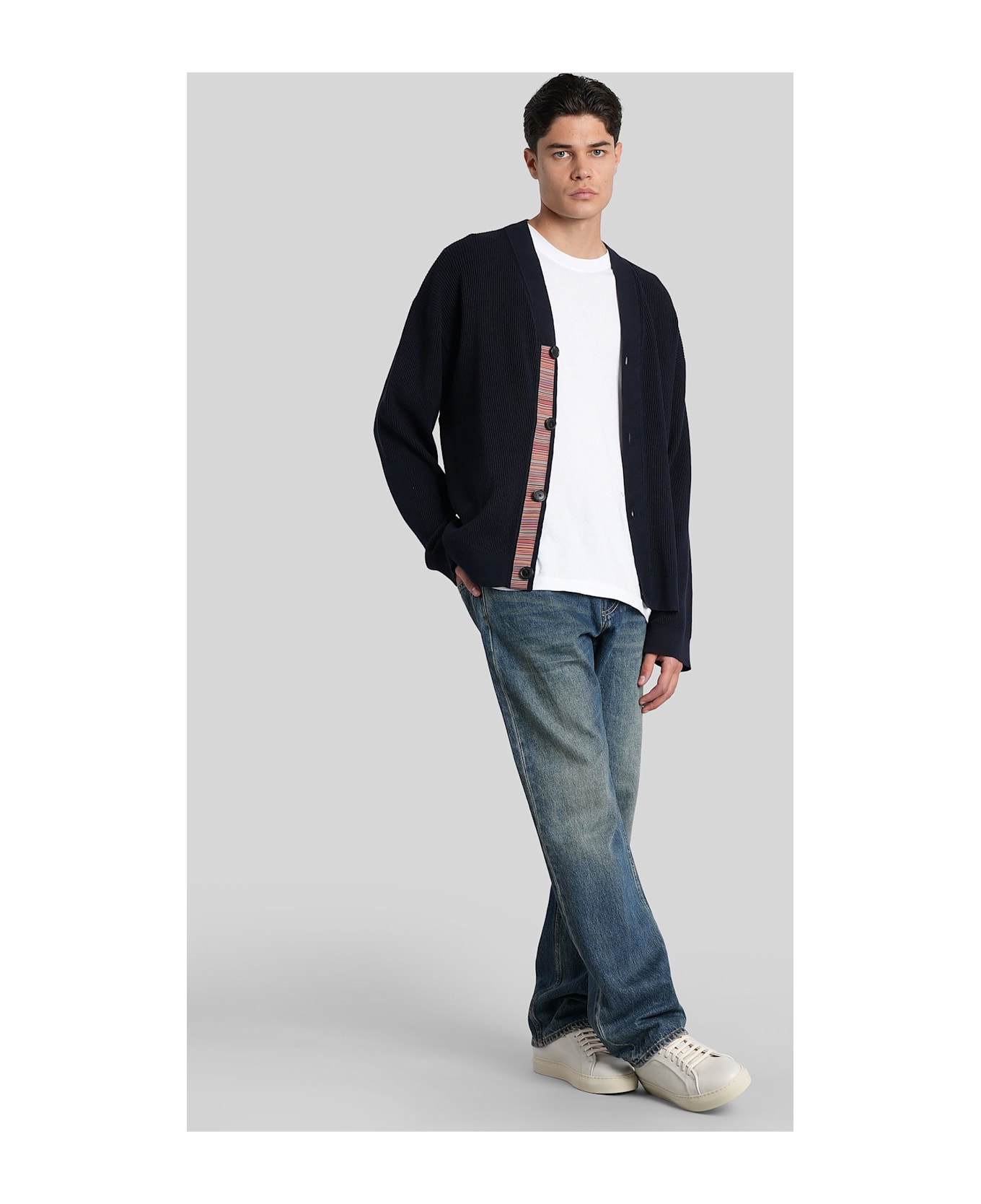 Paul Smith Cardigan In Blue Wool - blue