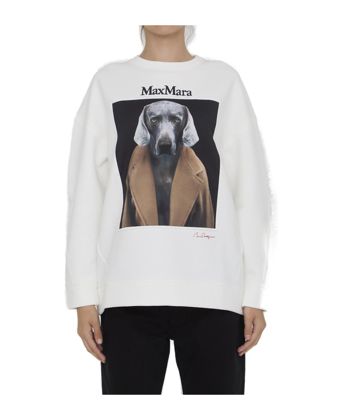 Max Mara Logo Embroidered Crewneck Sweatshirt