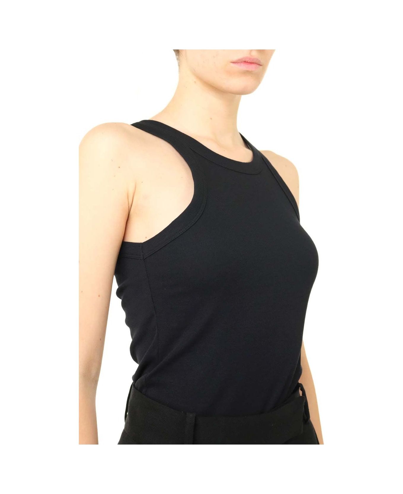 Totême Ribbed Tank Top - Black