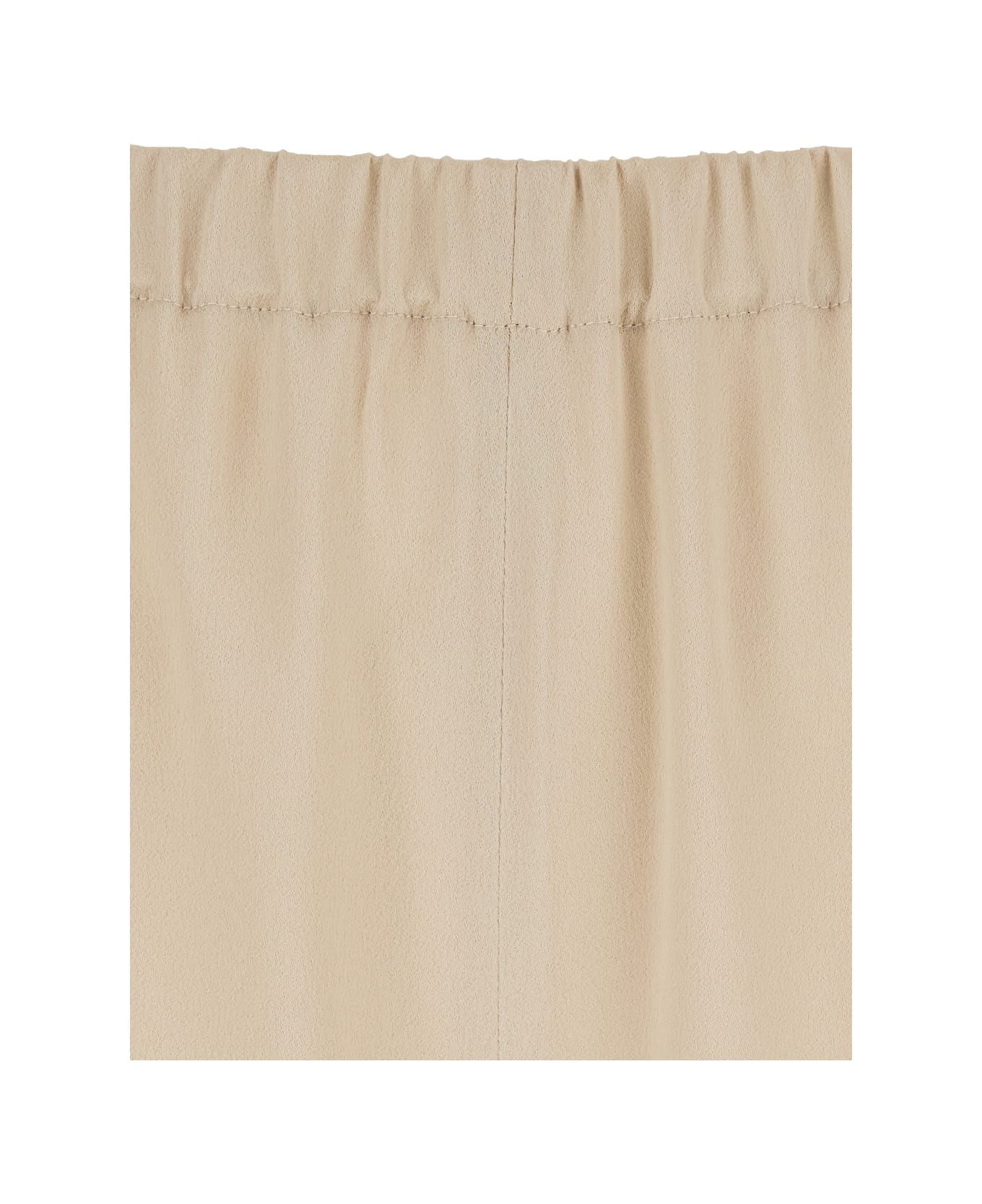 Antonelli 
rapolano
 Beige Pants With Elastic Waist And Wide Leg In Silk Blend Woman - Beige