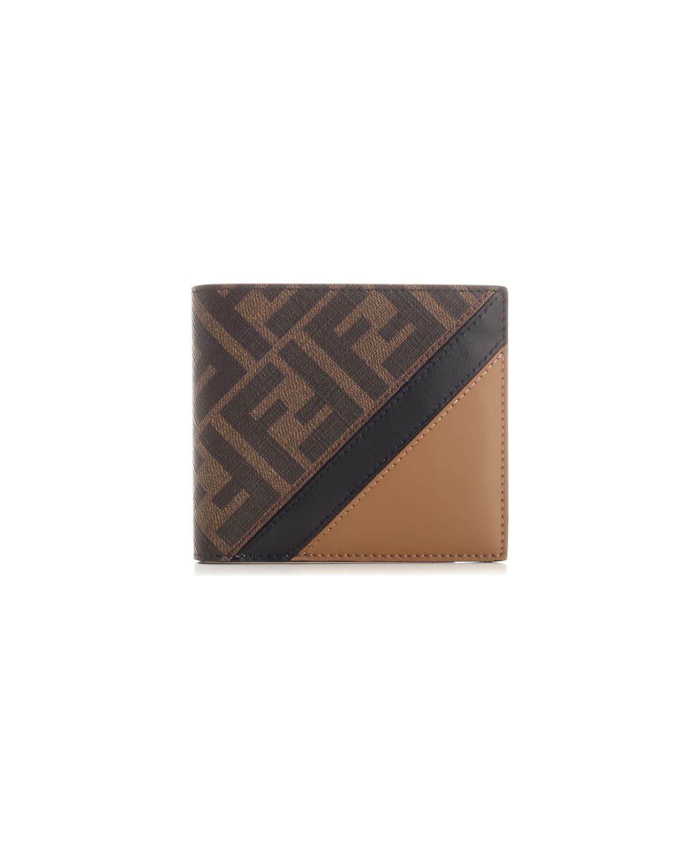 Fendi Diagonal Wallet - Brown