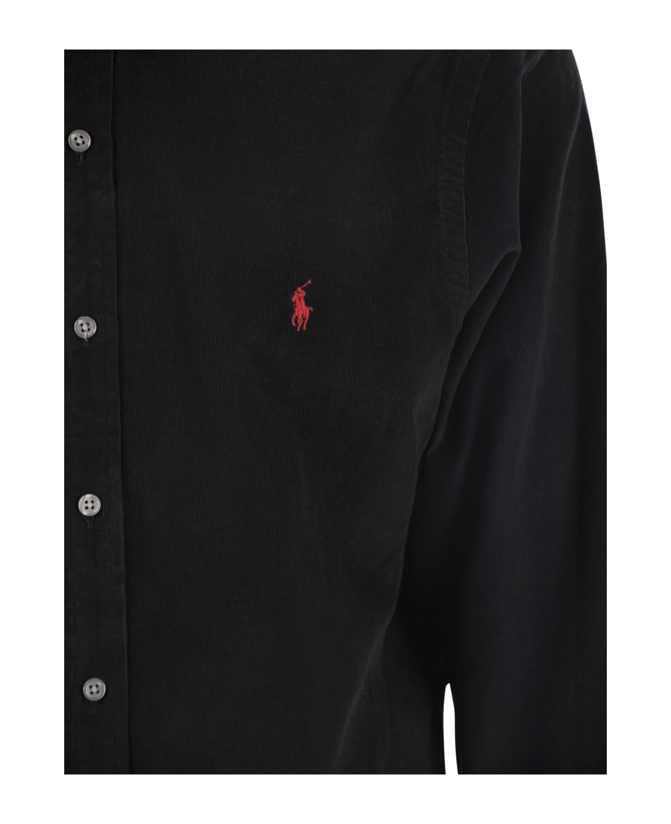 Polo Ralph Lauren Logo Embroidered Shirt Polo Ralph Lauren - Black シャツ